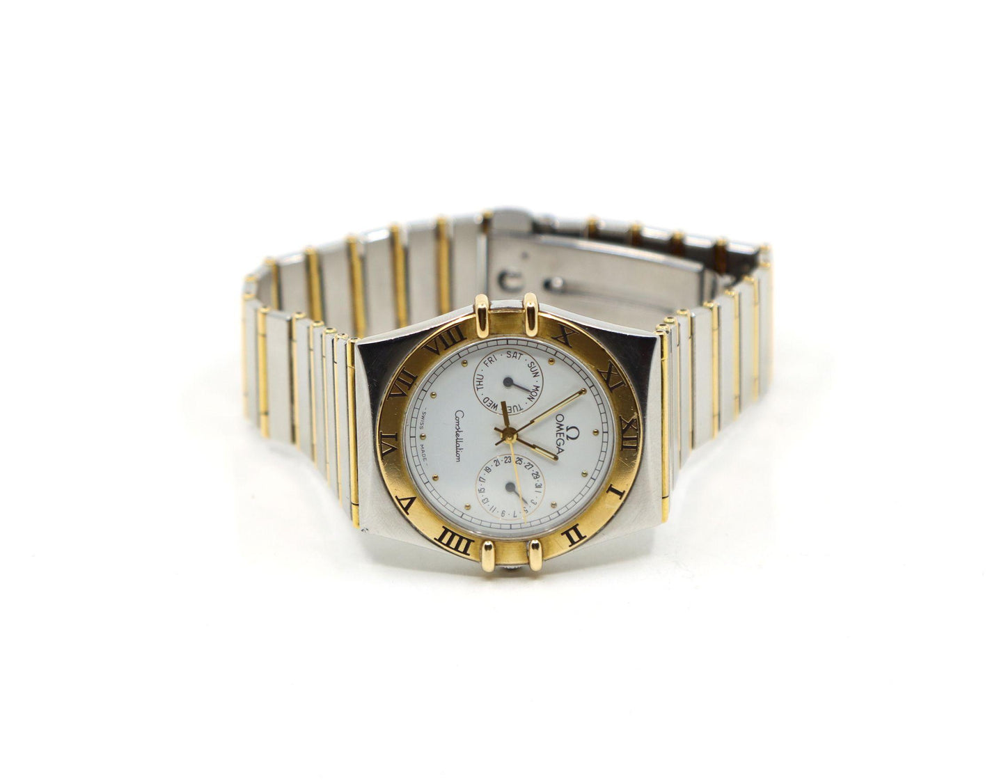 Omega Constellation 18K Gold & Stainless Steel Quartz Watch