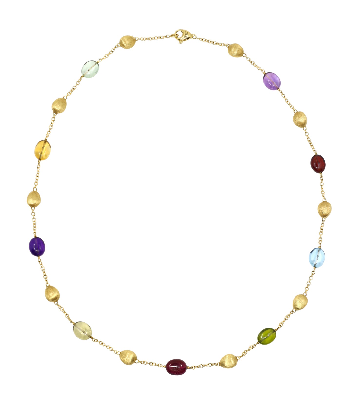 Marco Bicego 18K Gold Multi-Gem Beads Necklace