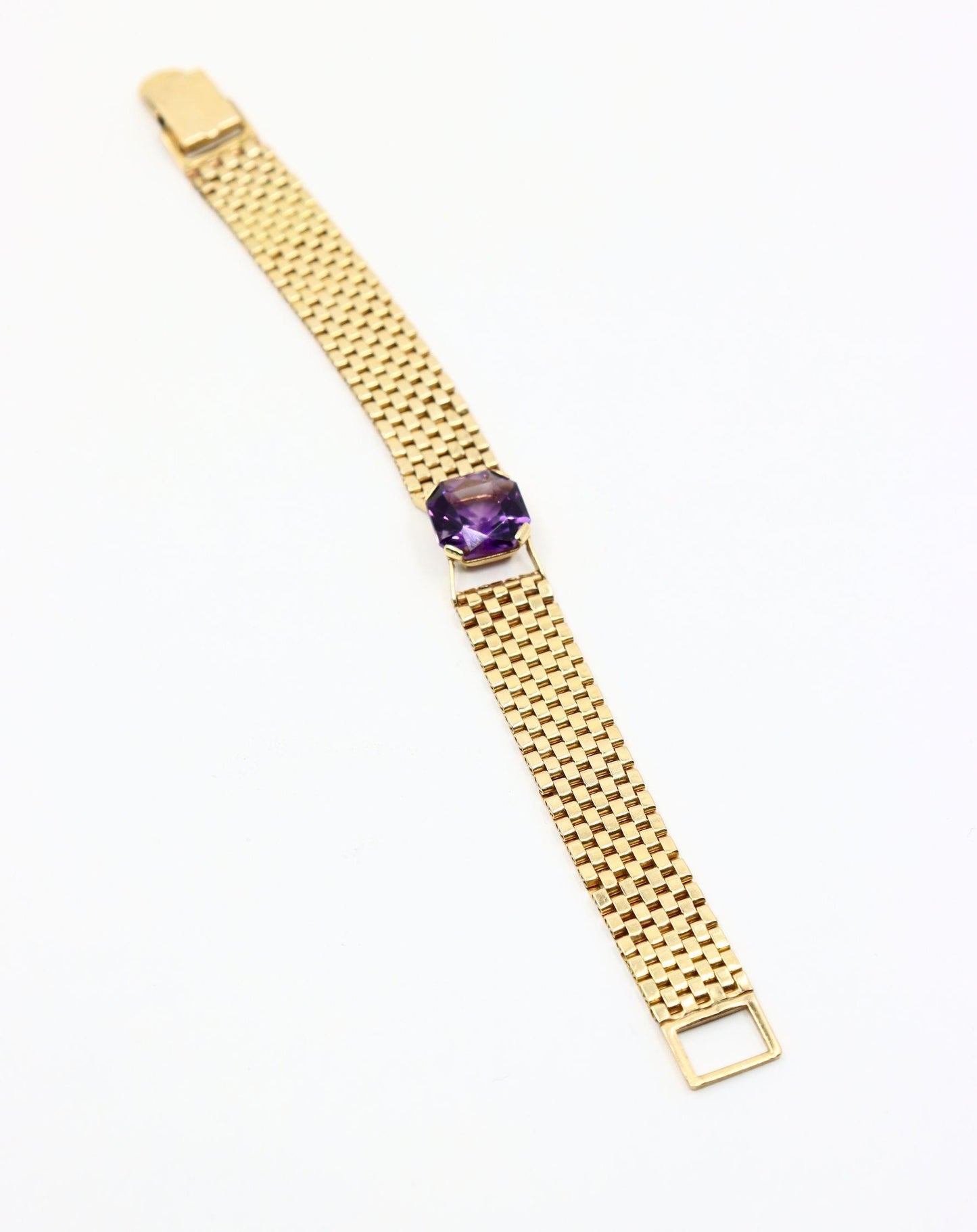 14K Gold Amethyst Jubilee Bracelet