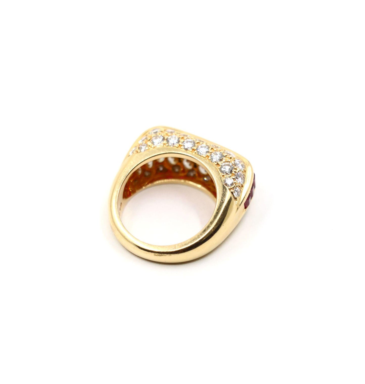 Oscar Heyman 18K Gold Diamond Ruby Ring