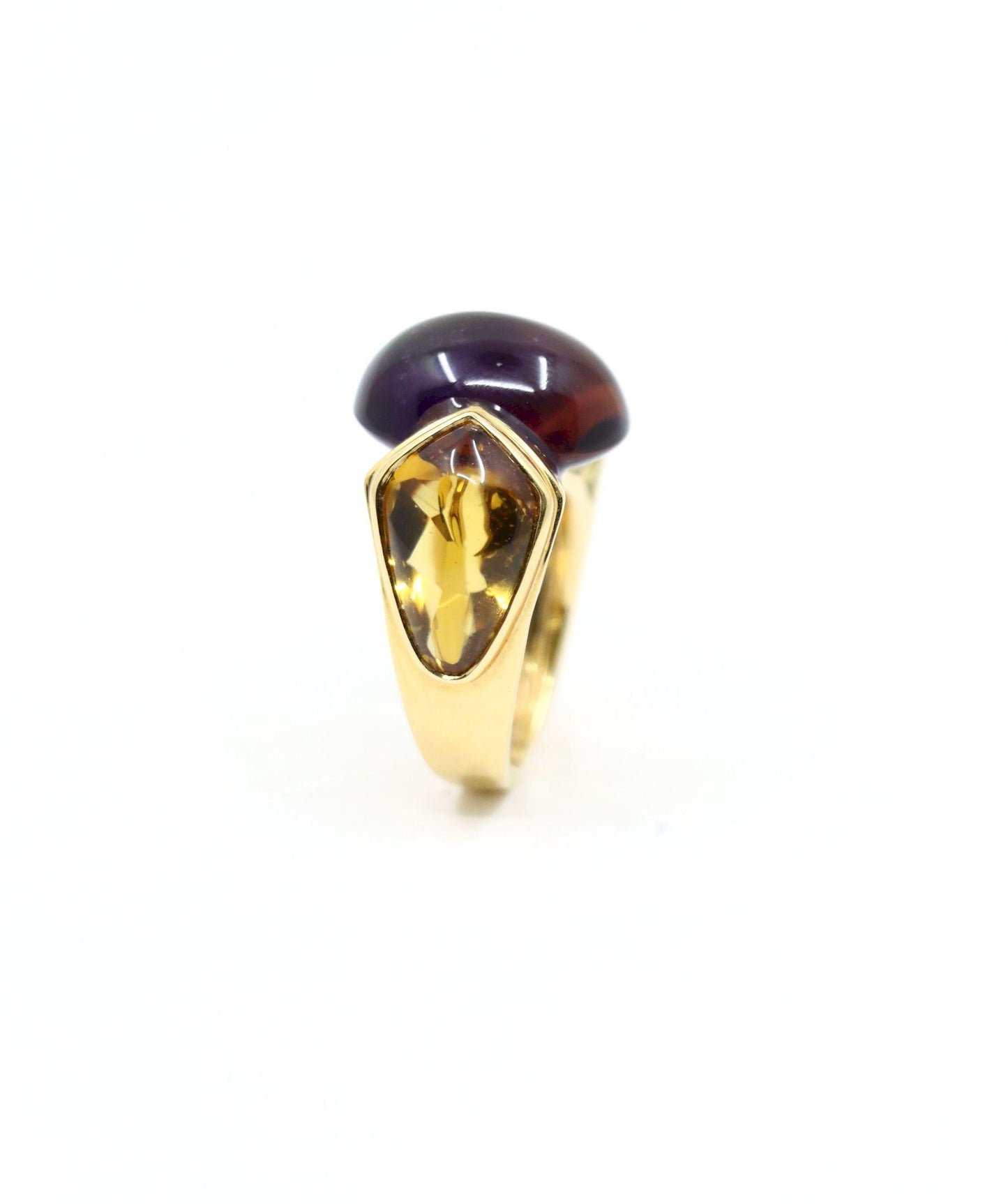 Marina B. 18K Gold Amethyst Citrine Peridot Ring