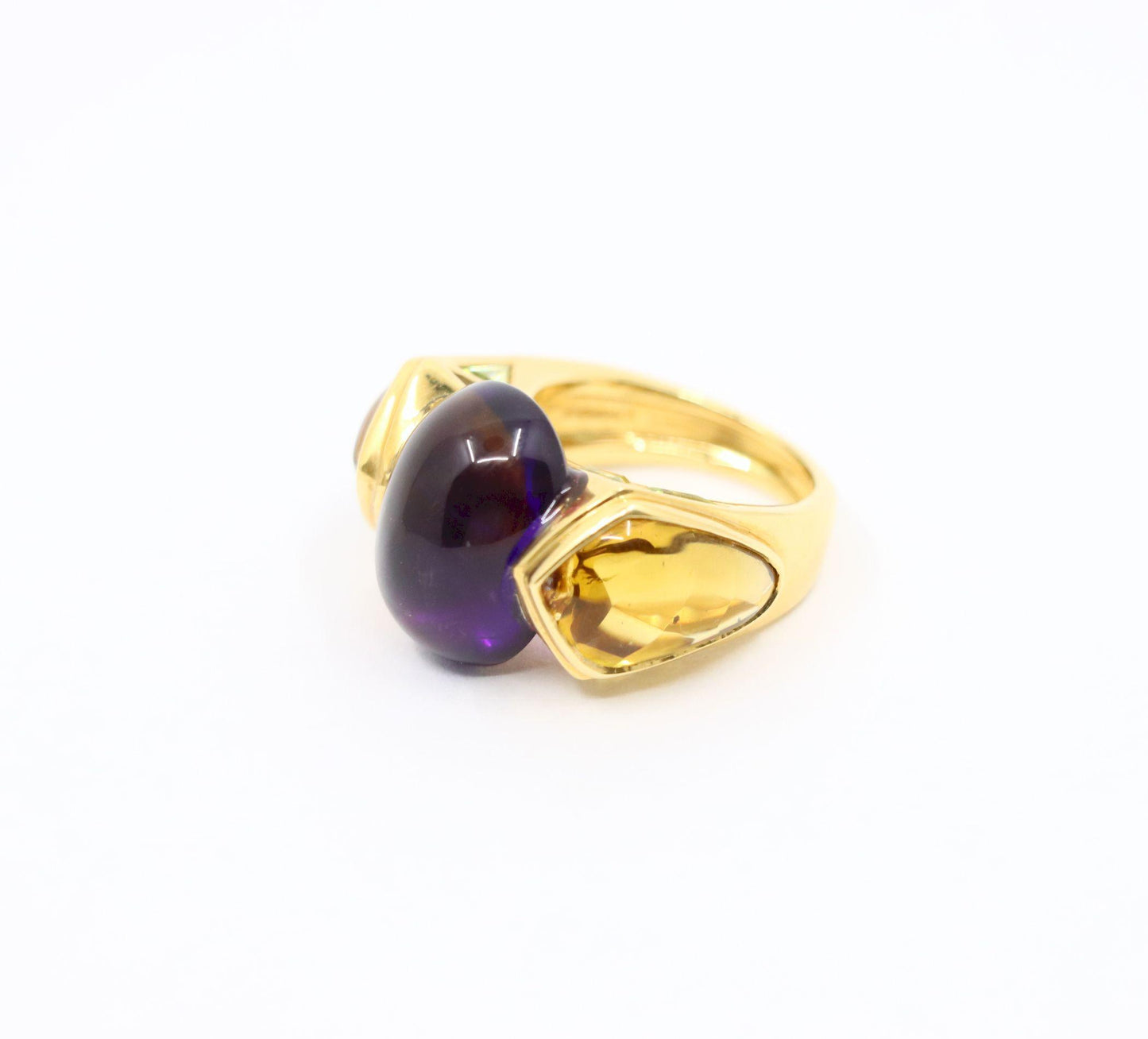 Marina B. 18K Gold Amethyst Citrine Peridot Ring