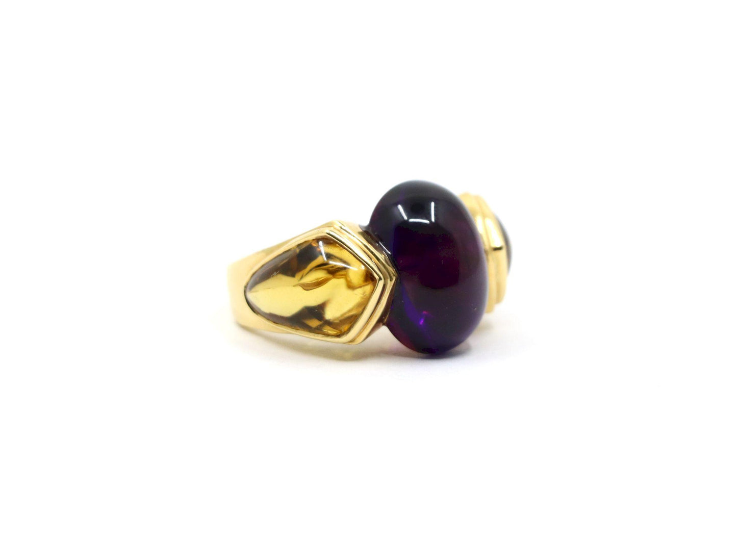 Marina B. 18K Gold Amethyst Citrine Peridot Ring