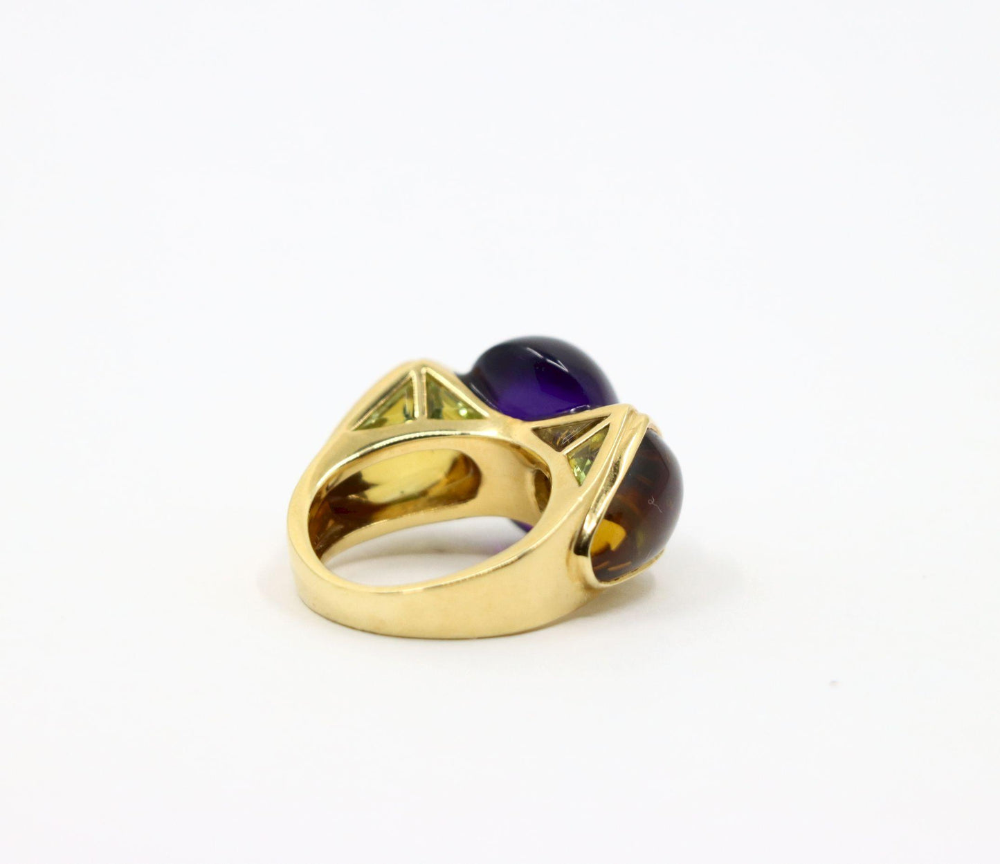 Marina B. 18K Gold Amethyst Citrine Peridot Ring