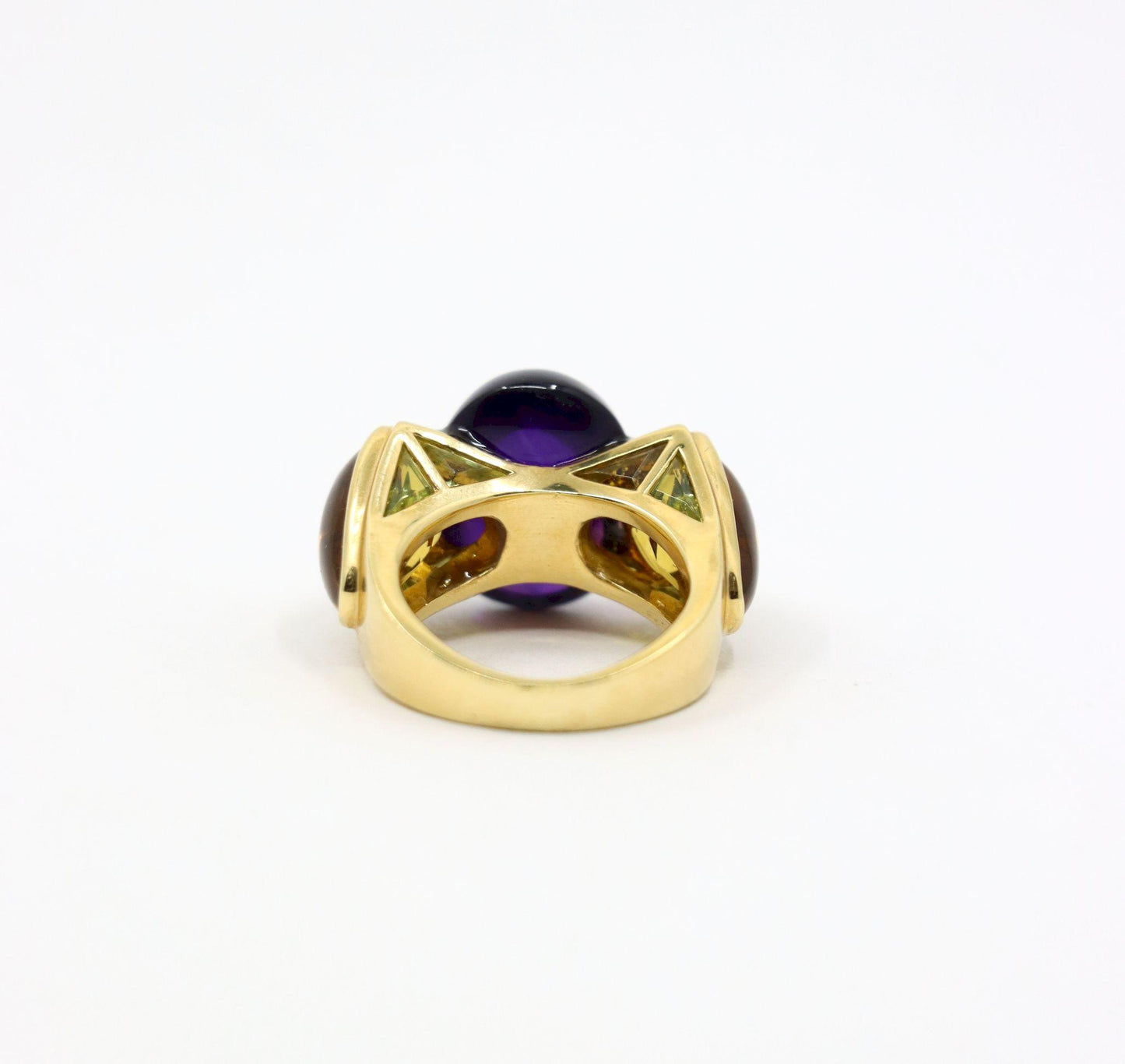 Marina B. 18K Gold Amethyst Citrine Peridot Ring