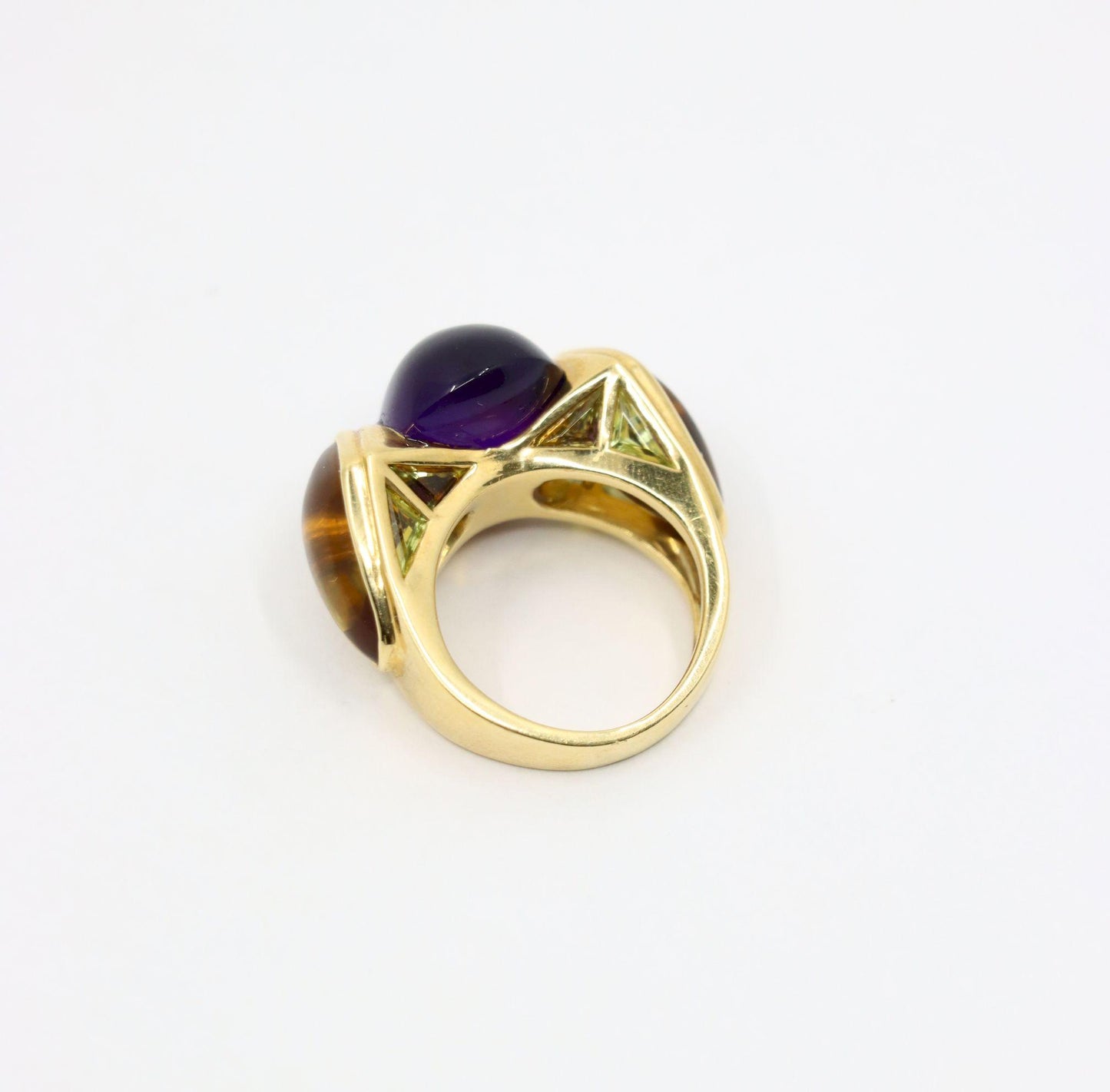 Marina B. 18K Gold Amethyst Citrine Peridot Ring