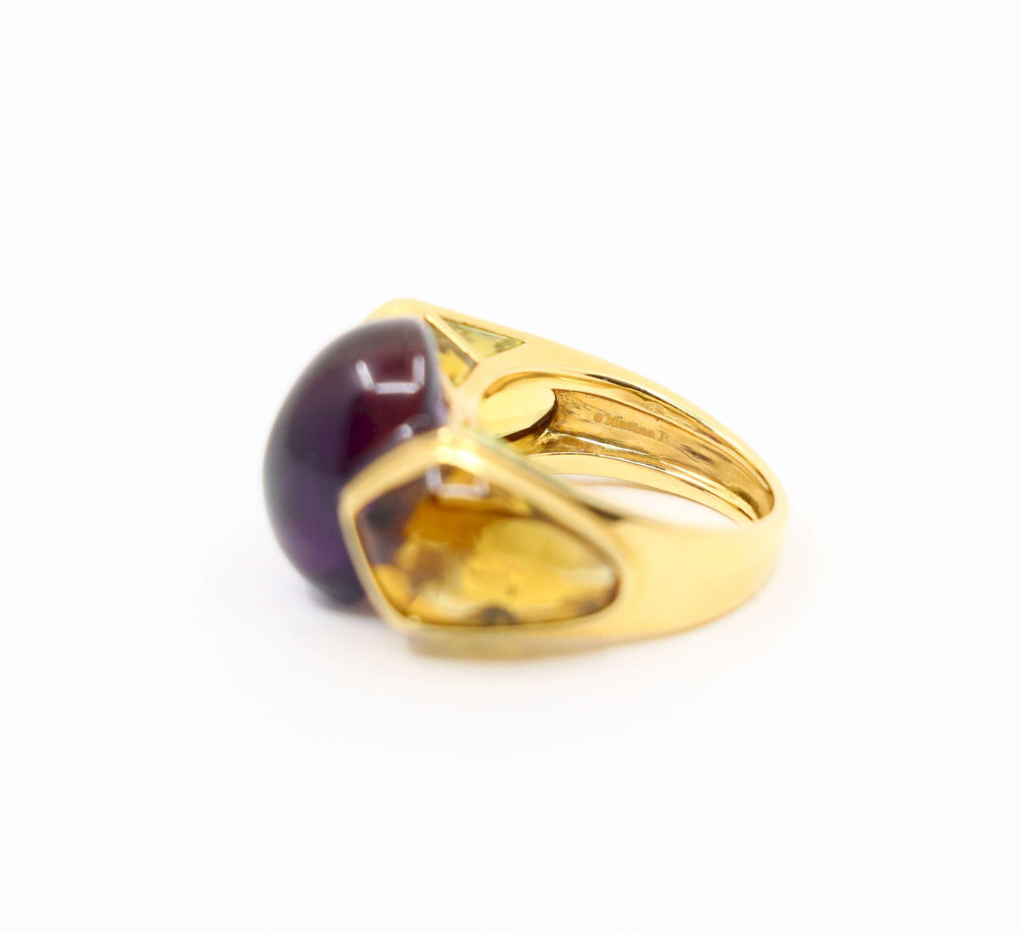 Marina B. 18K Gold Amethyst Citrine Peridot Ring