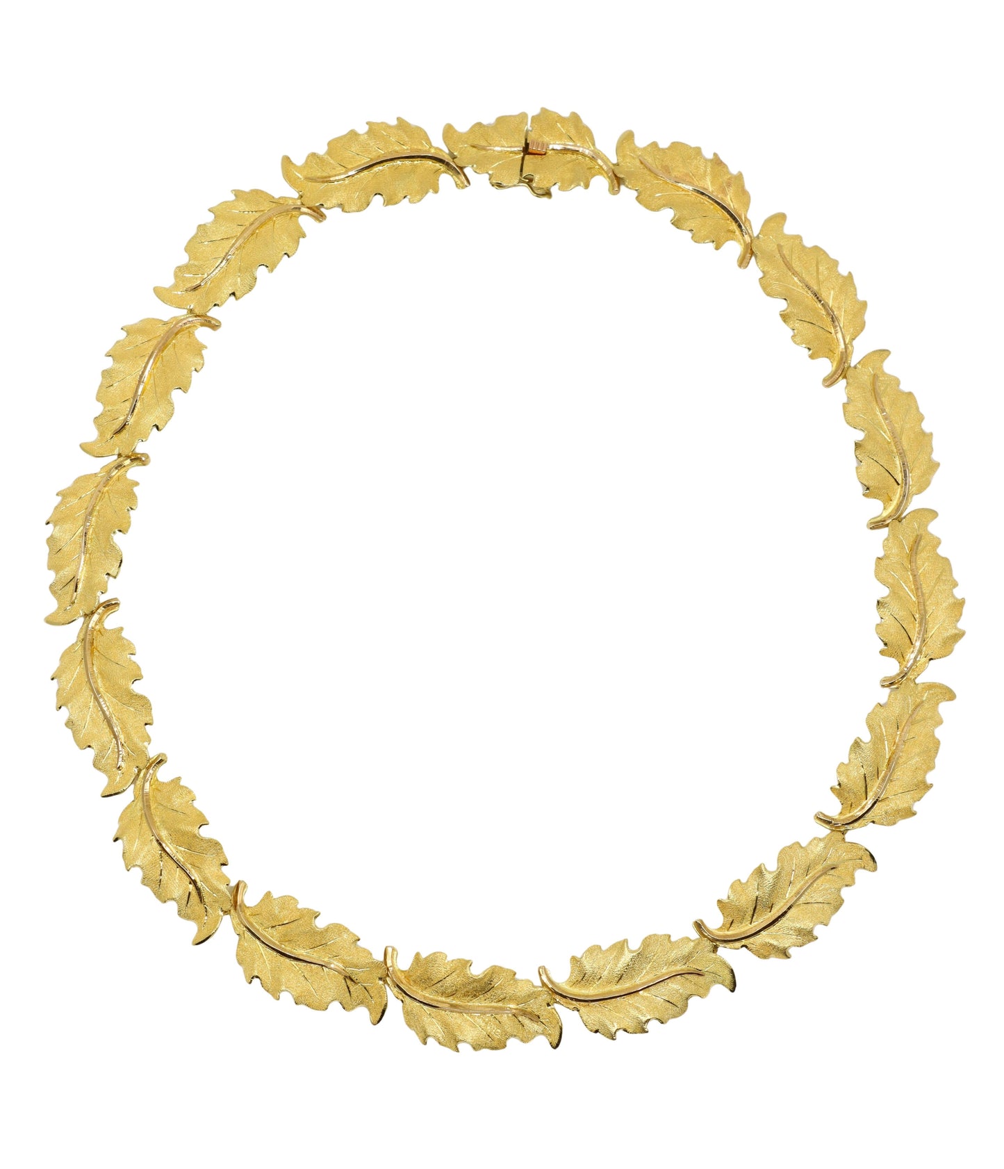 Buccellati 18K Gold Leaf Motif Necklace