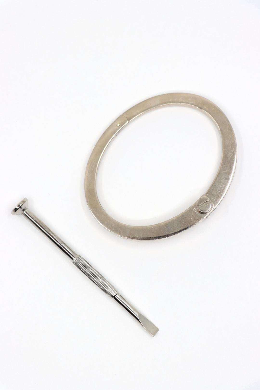 Cartier 18K White Gold Menotte Bracelet