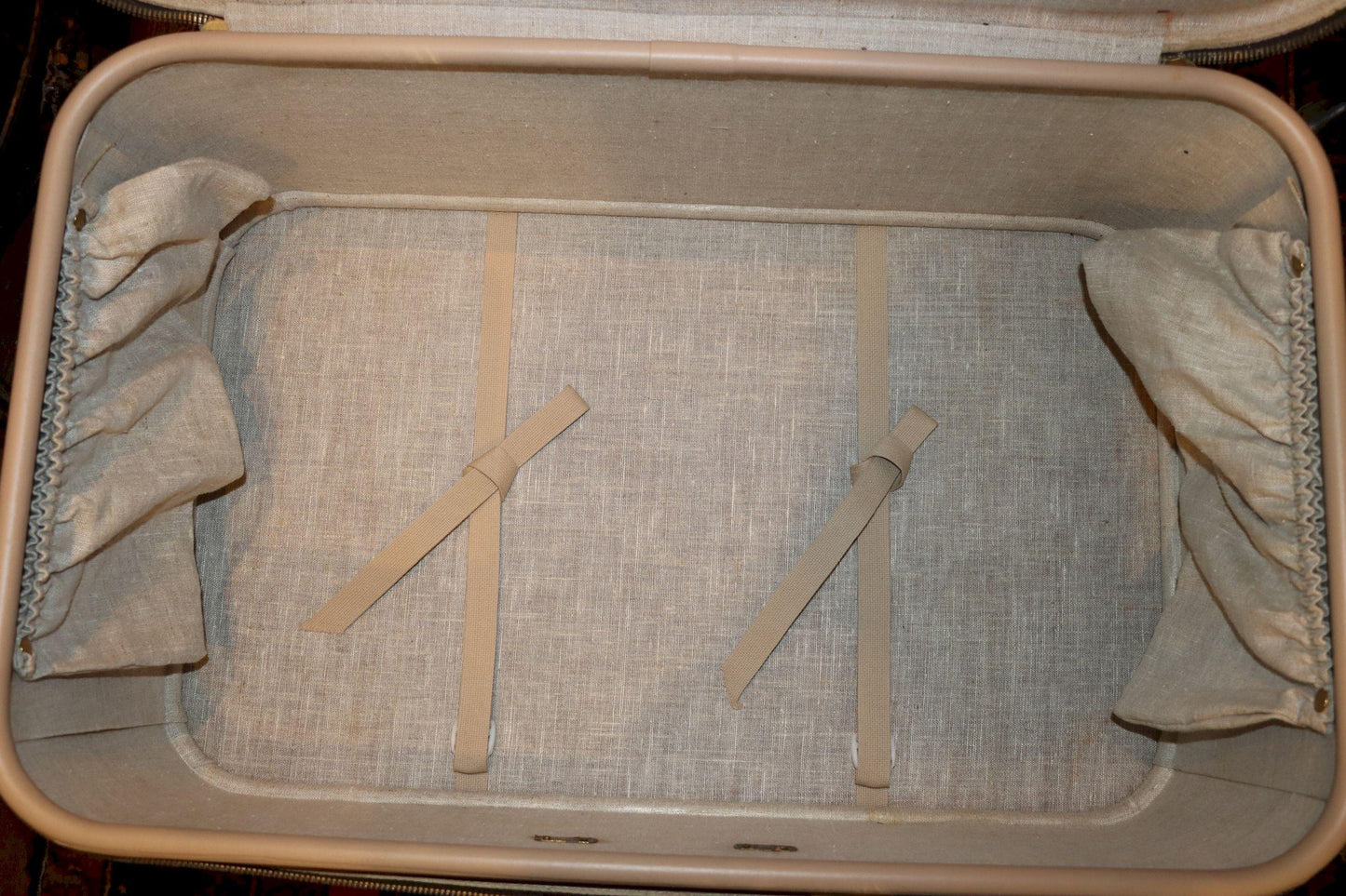 Antique Louis Vuitton Monogram Leather Large Suitcase
