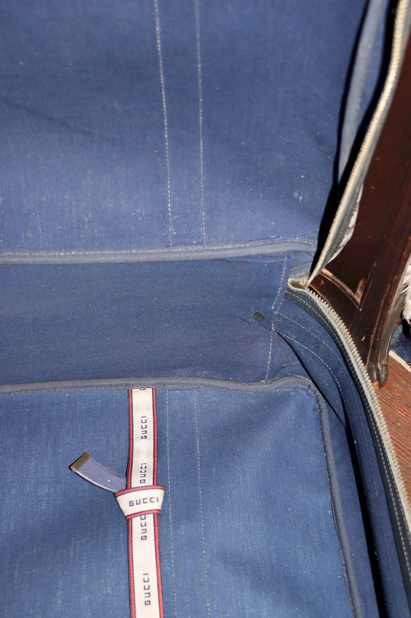 Vintage GUCCI Navy GG Monogram Canvas Travel Suitcase