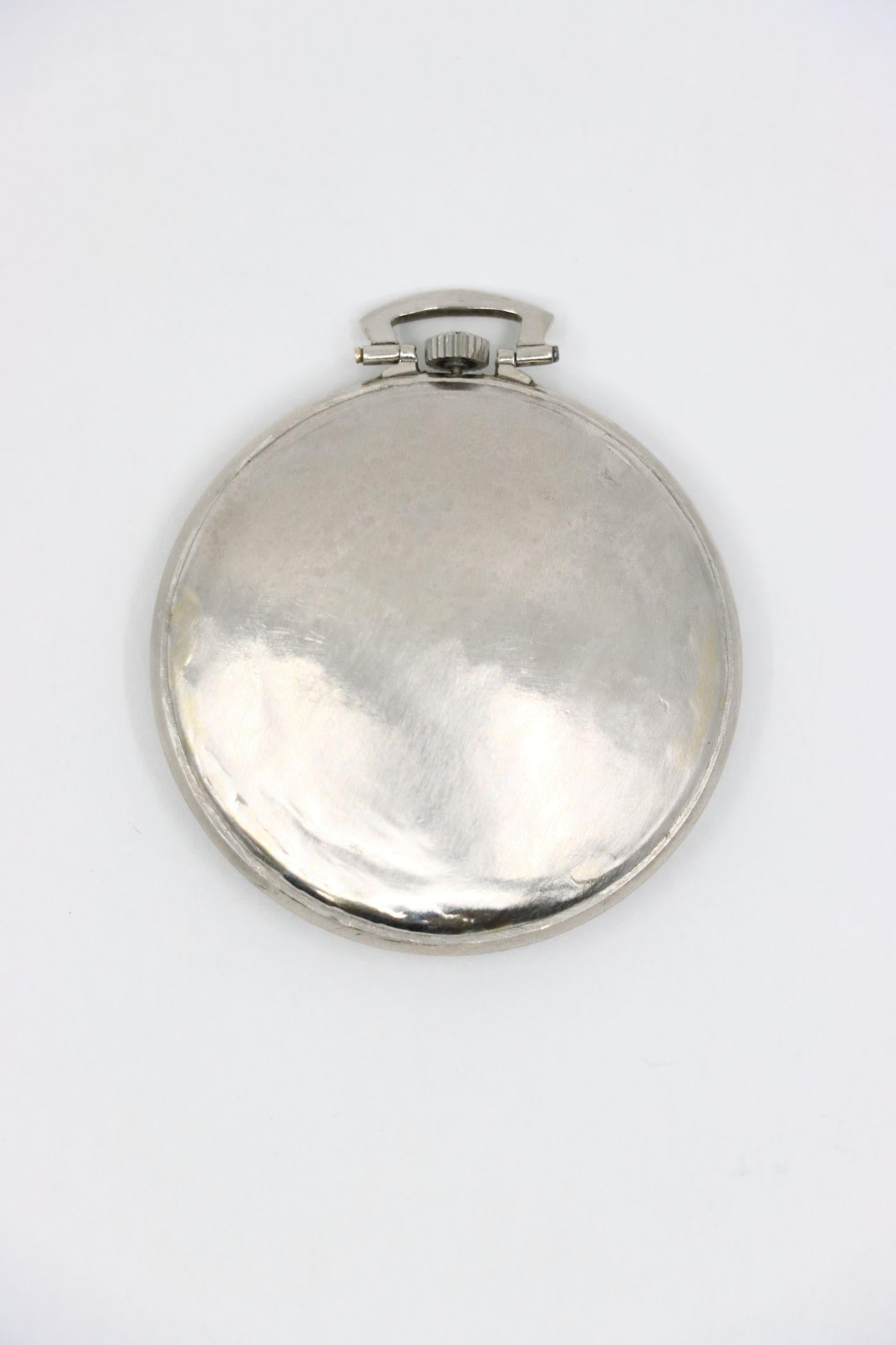 OMEGA Platinum Diamond Pocket Watch