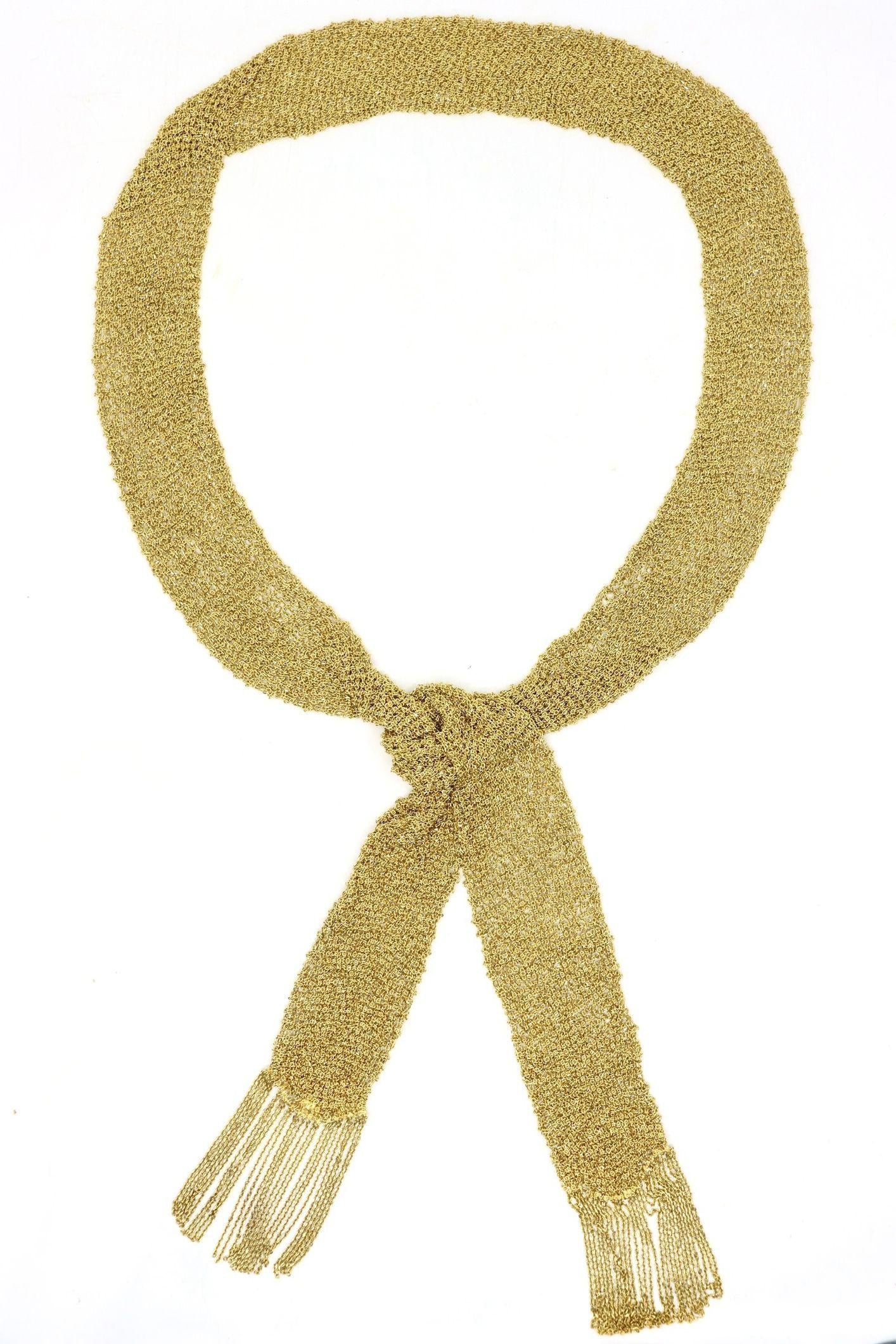 Carolina Bucci Florentine Finish 18K Gold Woven Scarf