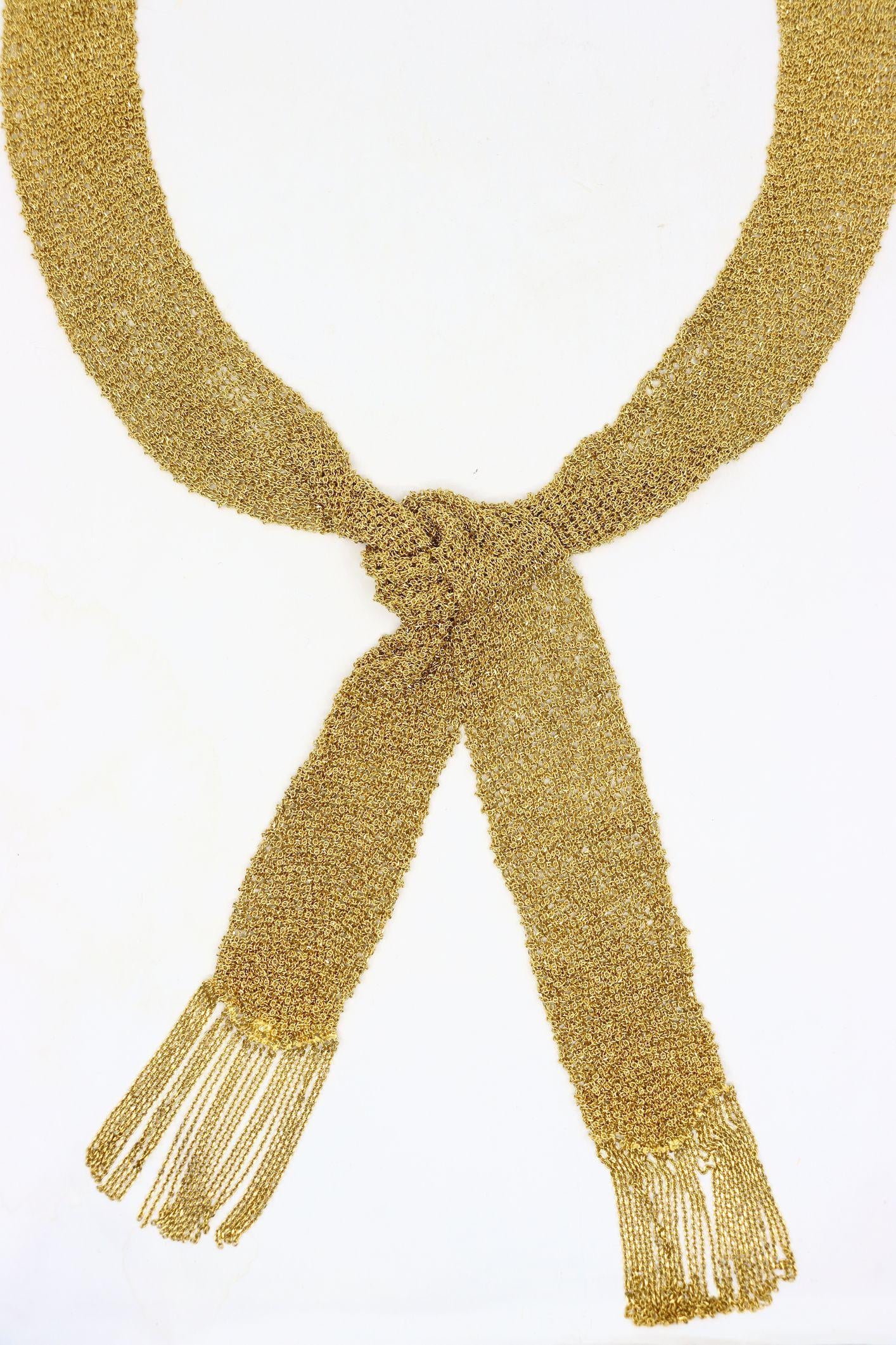 Carolina Bucci Florentine Finish 18K Gold Woven Scarf