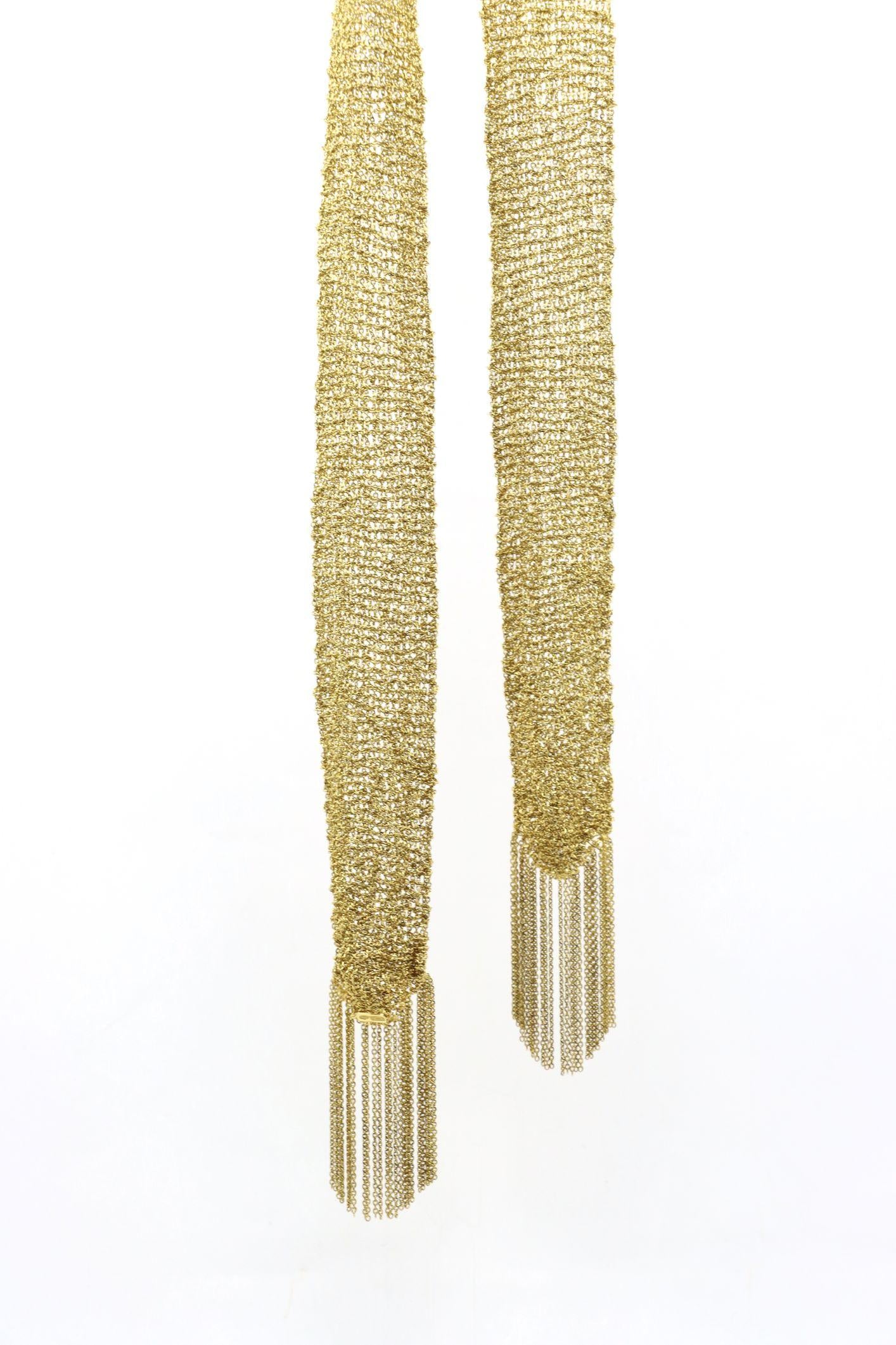 Carolina Bucci Florentine Finish 18K Gold Woven Scarf