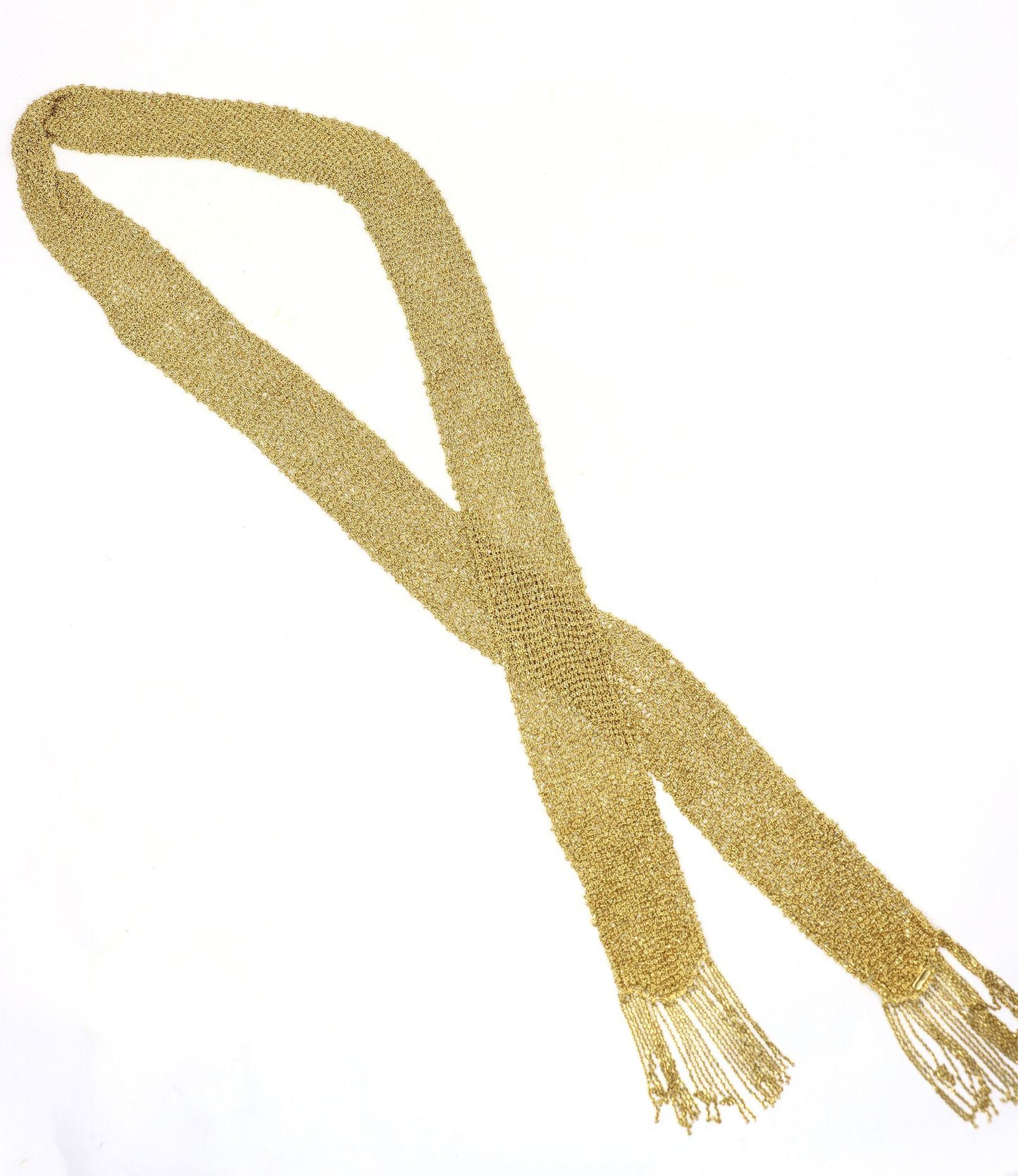 Carolina Bucci Florentine Finish 18K Gold Woven Scarf