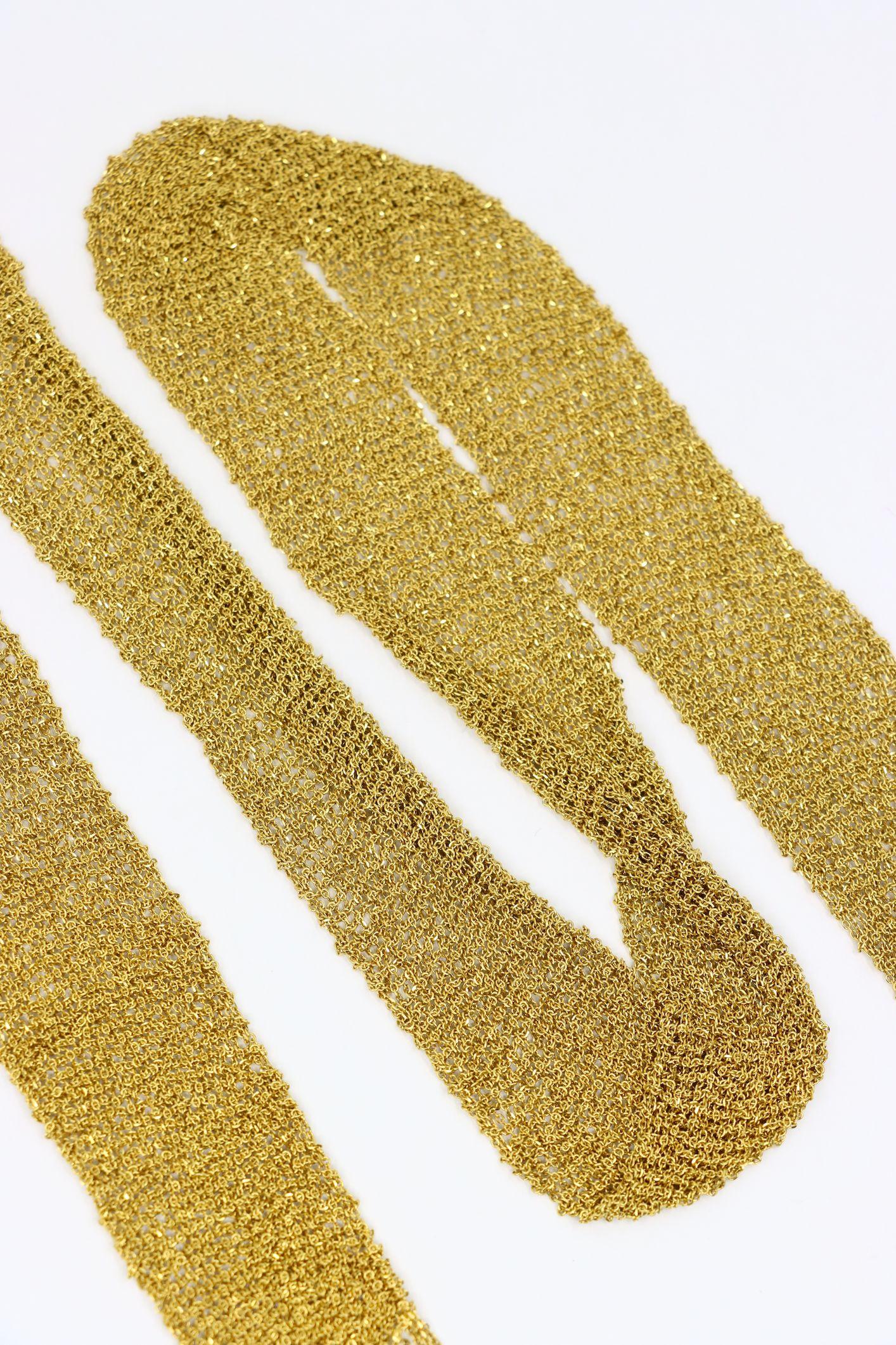 Carolina Bucci Florentine Finish 18K Gold Woven Scarf