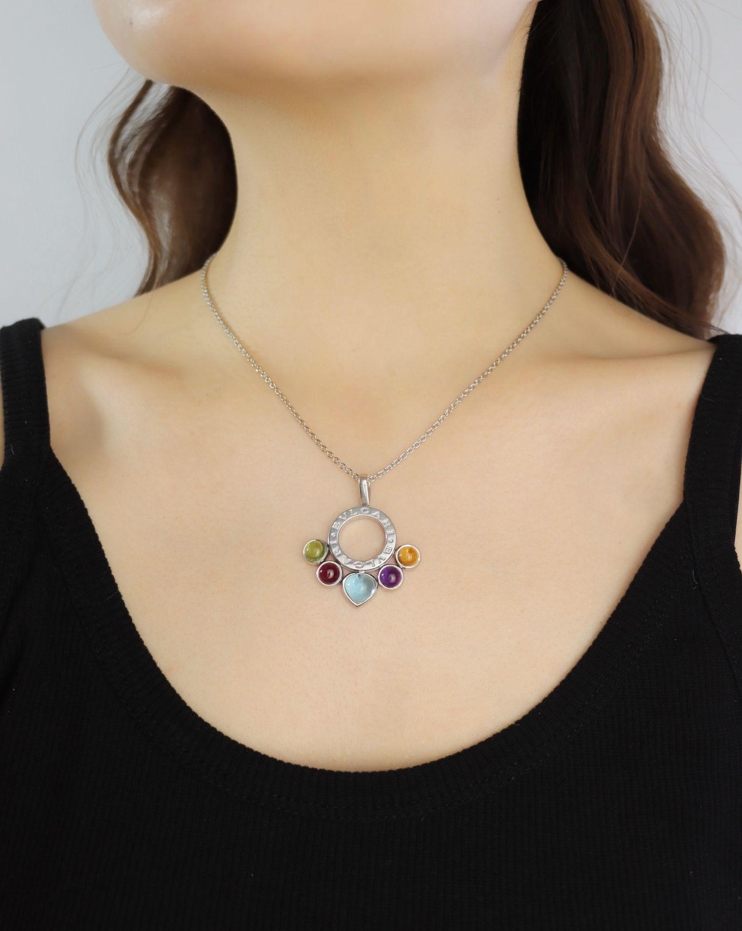 Bulgari Allegra 18KT Gold Multi-Gemstone Pendant Necklace