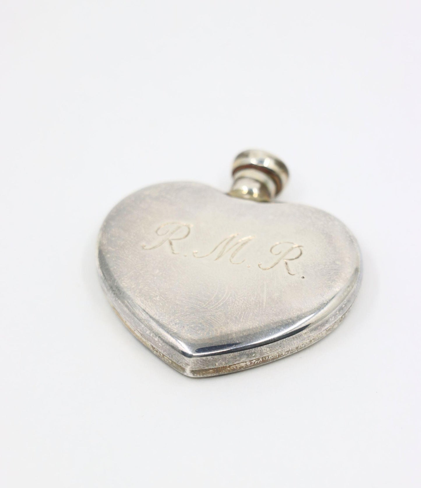 Tiffany & Co. Sterling Silver Heart Shape Perfume Bottle & Funnel