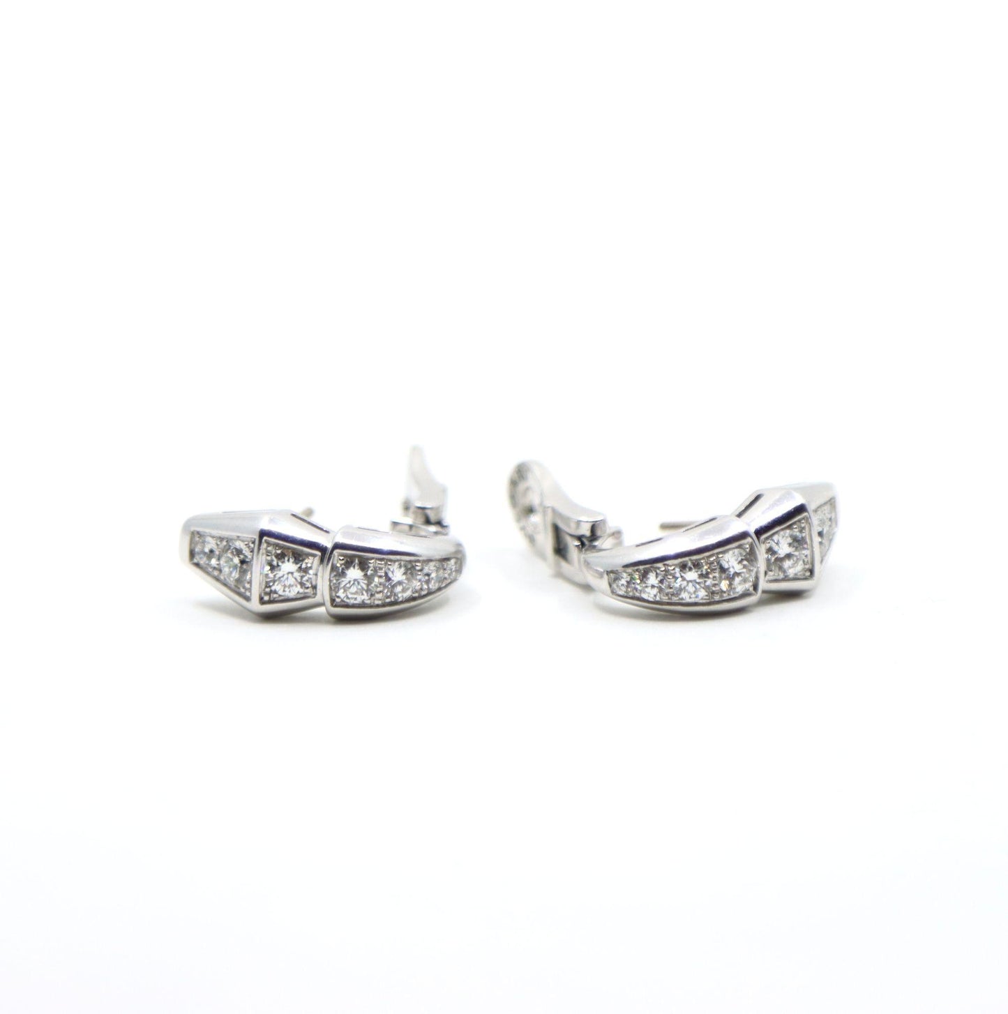 BVLGARI 18K White Gold Serpenti Viper Ring & Earrings Set