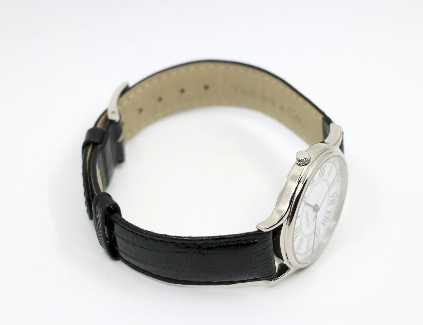 Tiffany & Co Black Leather Portfolio Watch