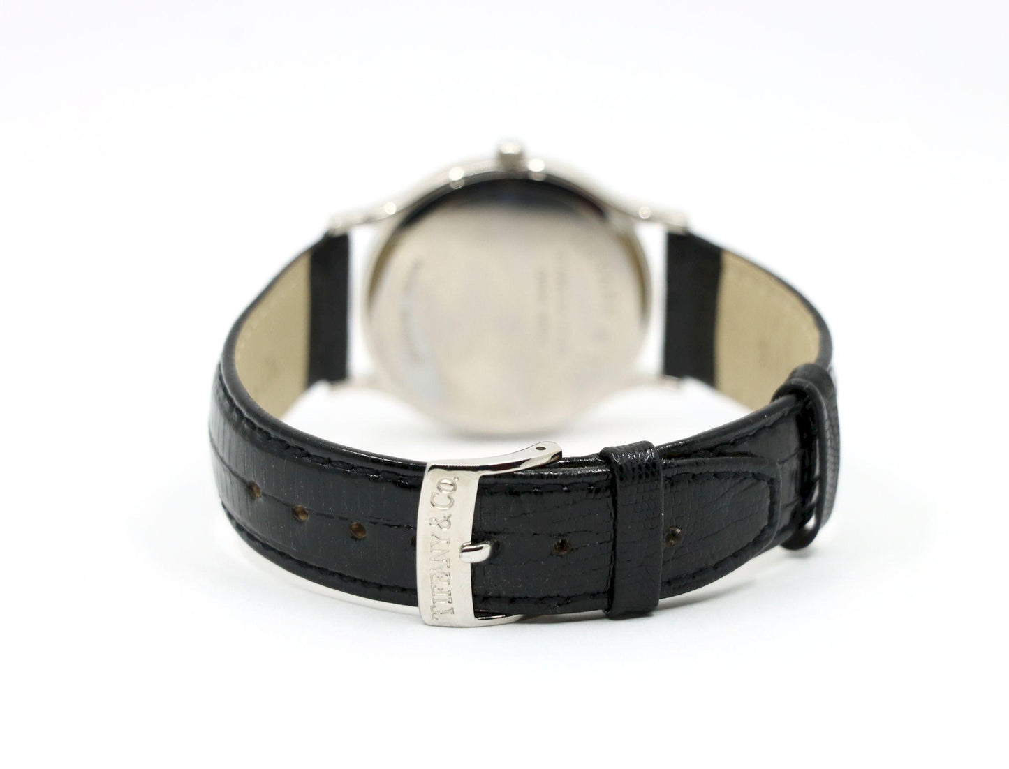 Tiffany & Co Black Leather Portfolio Watch