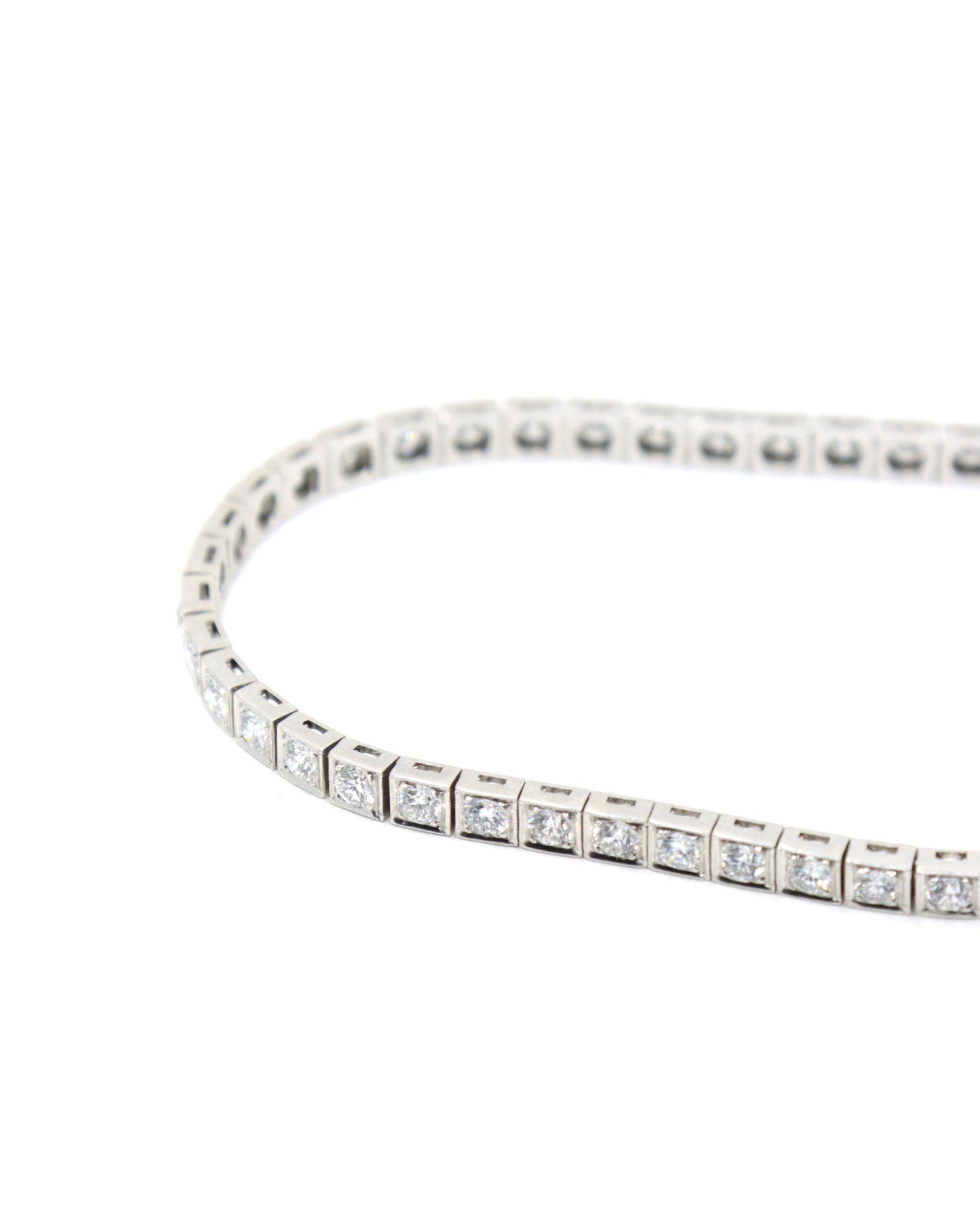 Vintage Platinum Diamond Tennis Bracelet