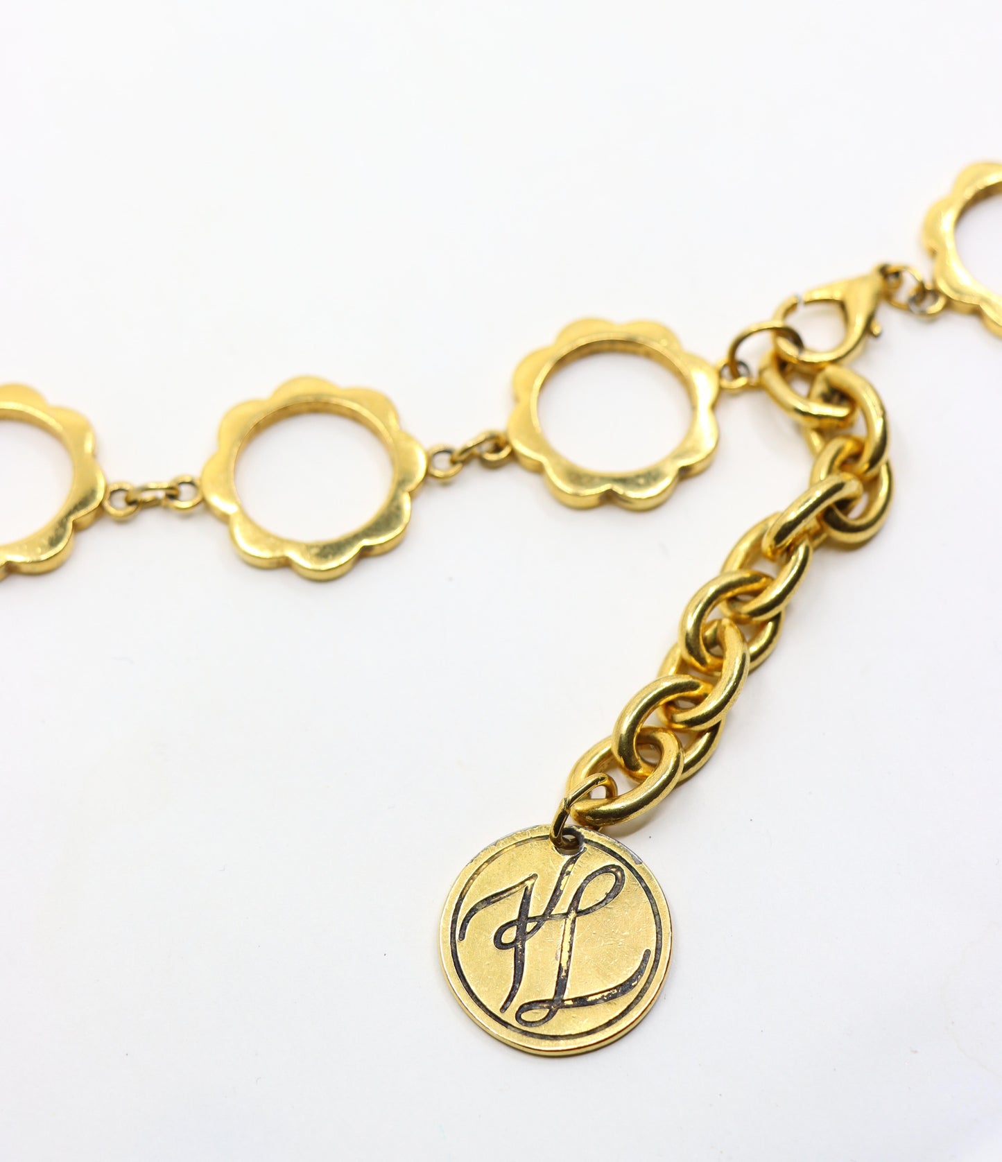 Karl Lagerfeld Gold Tone Loop Chain Necklace/Belt