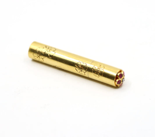 Vintage Van Cleef & Arpels 18k Gold Ruby and Diamond Perfume Bottle
