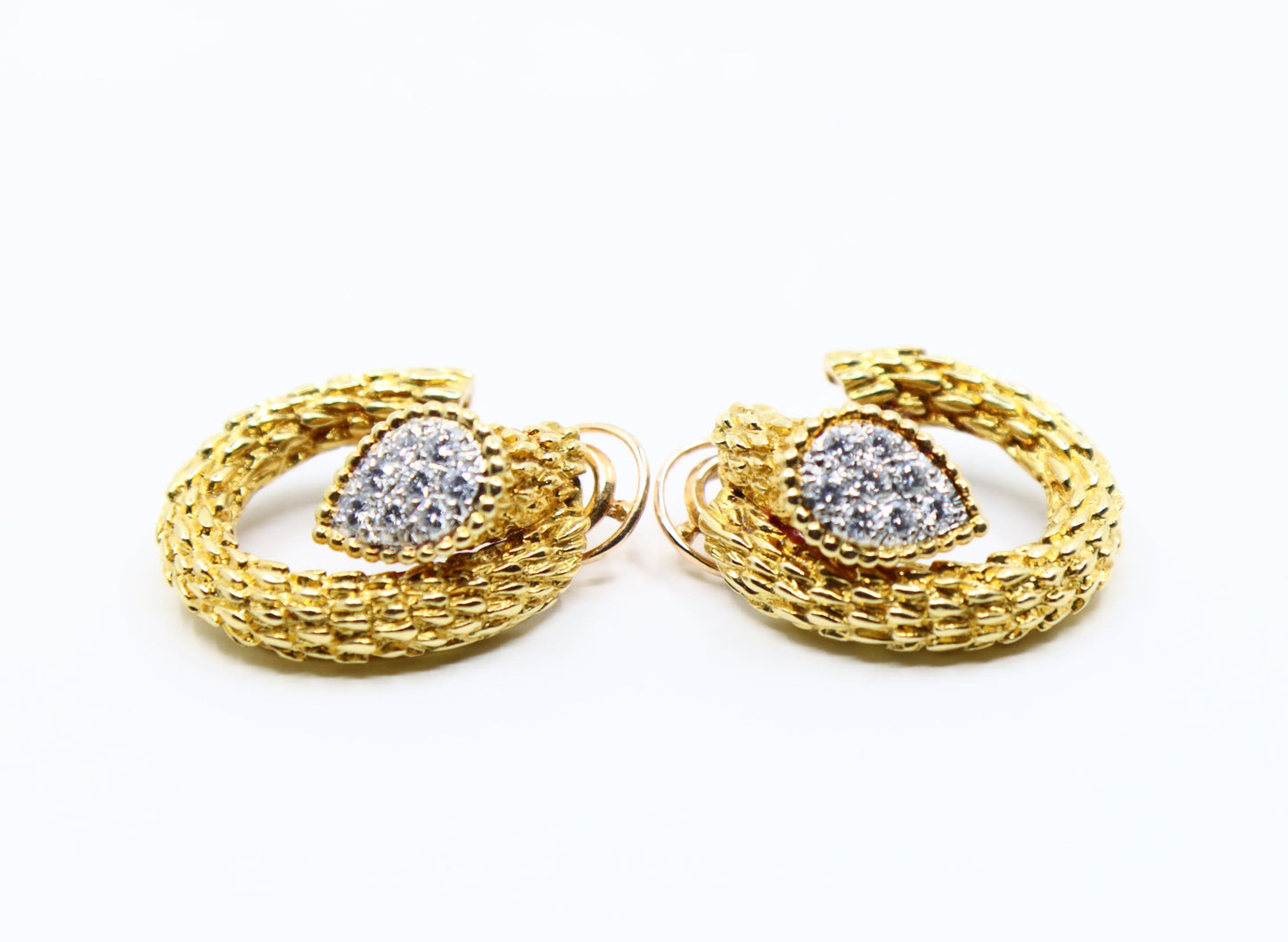 Boucheron 18K Gold Diamonds "Serpent Boheme" Earrings