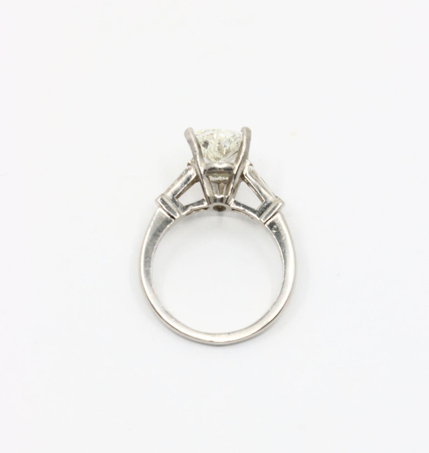 Vintage Platinum Heart Shape Diamond Ring