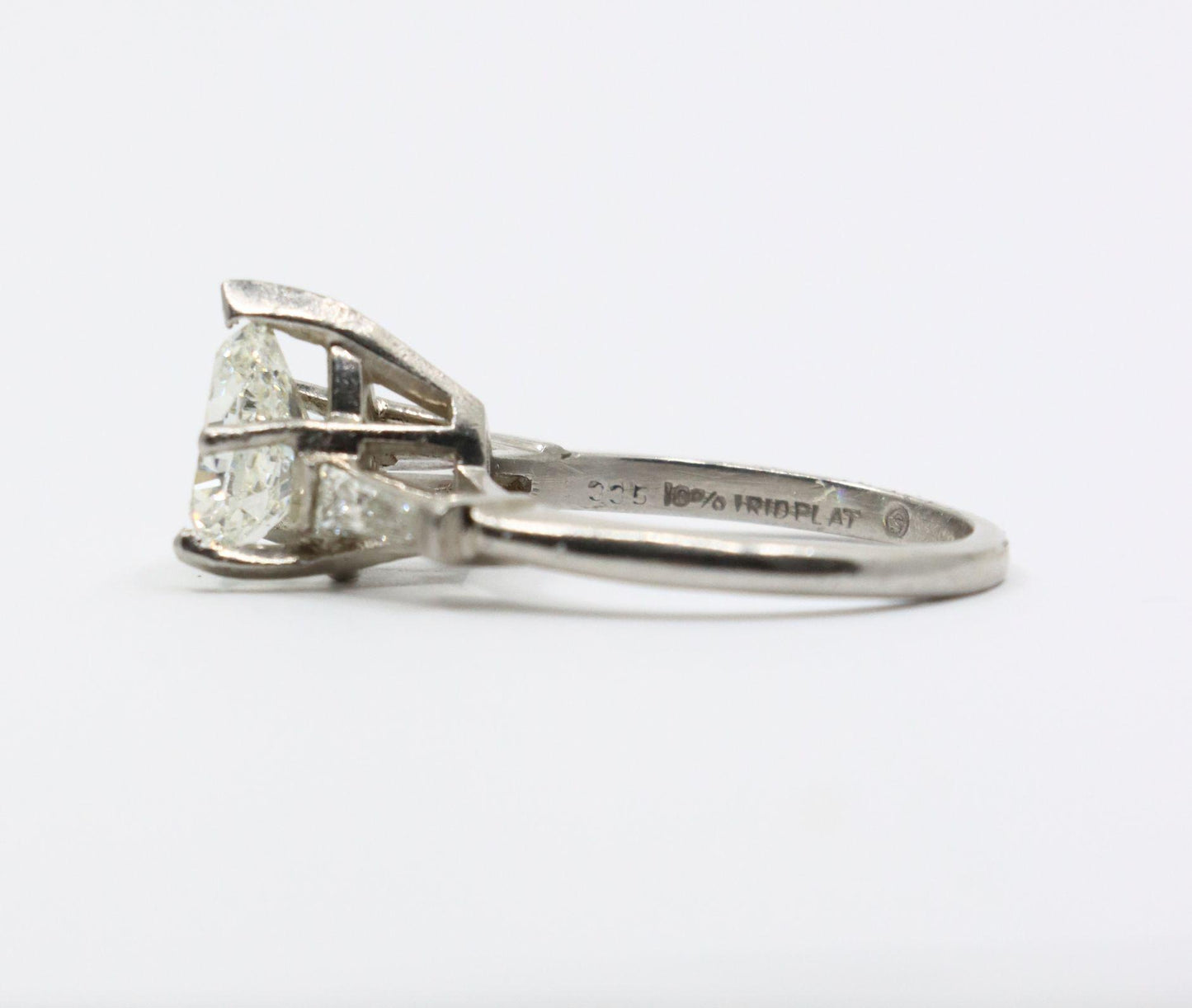 Vintage Platinum Heart Shape Diamond Ring