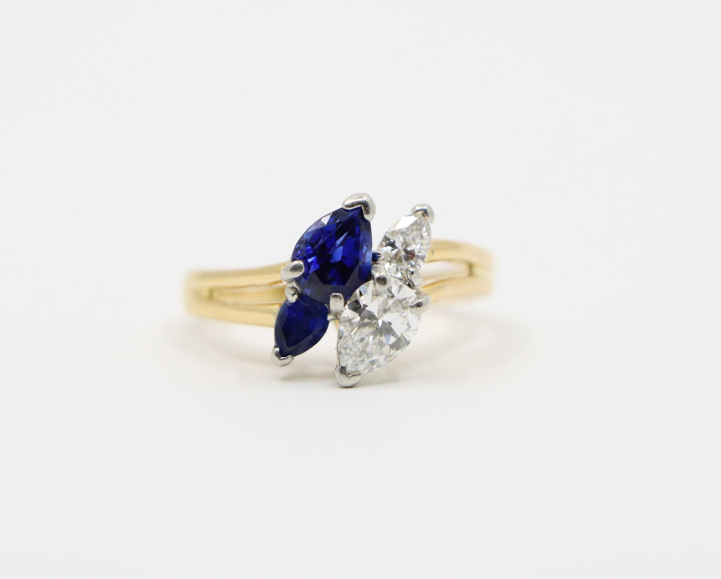 Oscar Heyman Diamonds Sapphire Toi Et Moi Ring