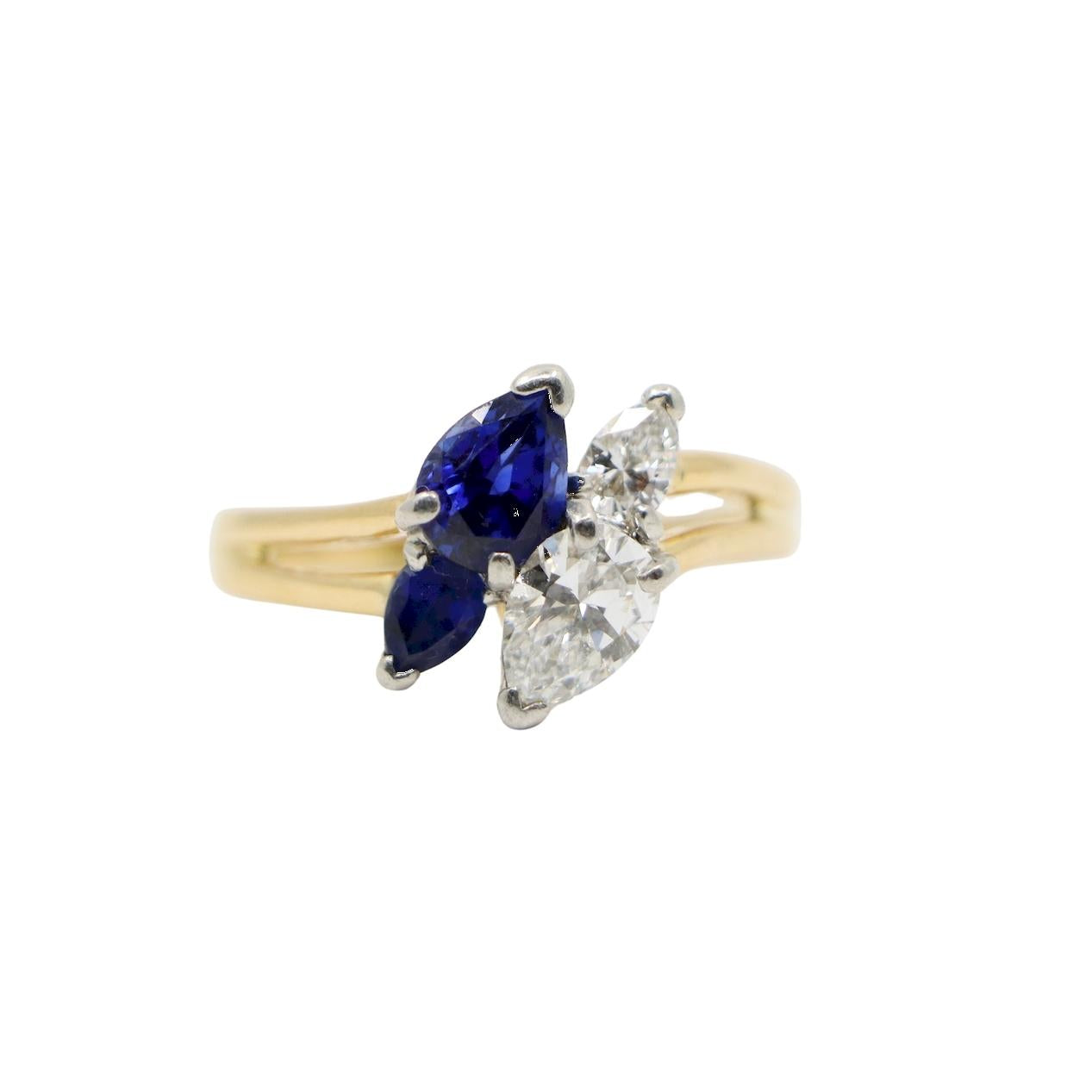 Oscar Heyman Diamonds Sapphire Toi Et Moi Ring