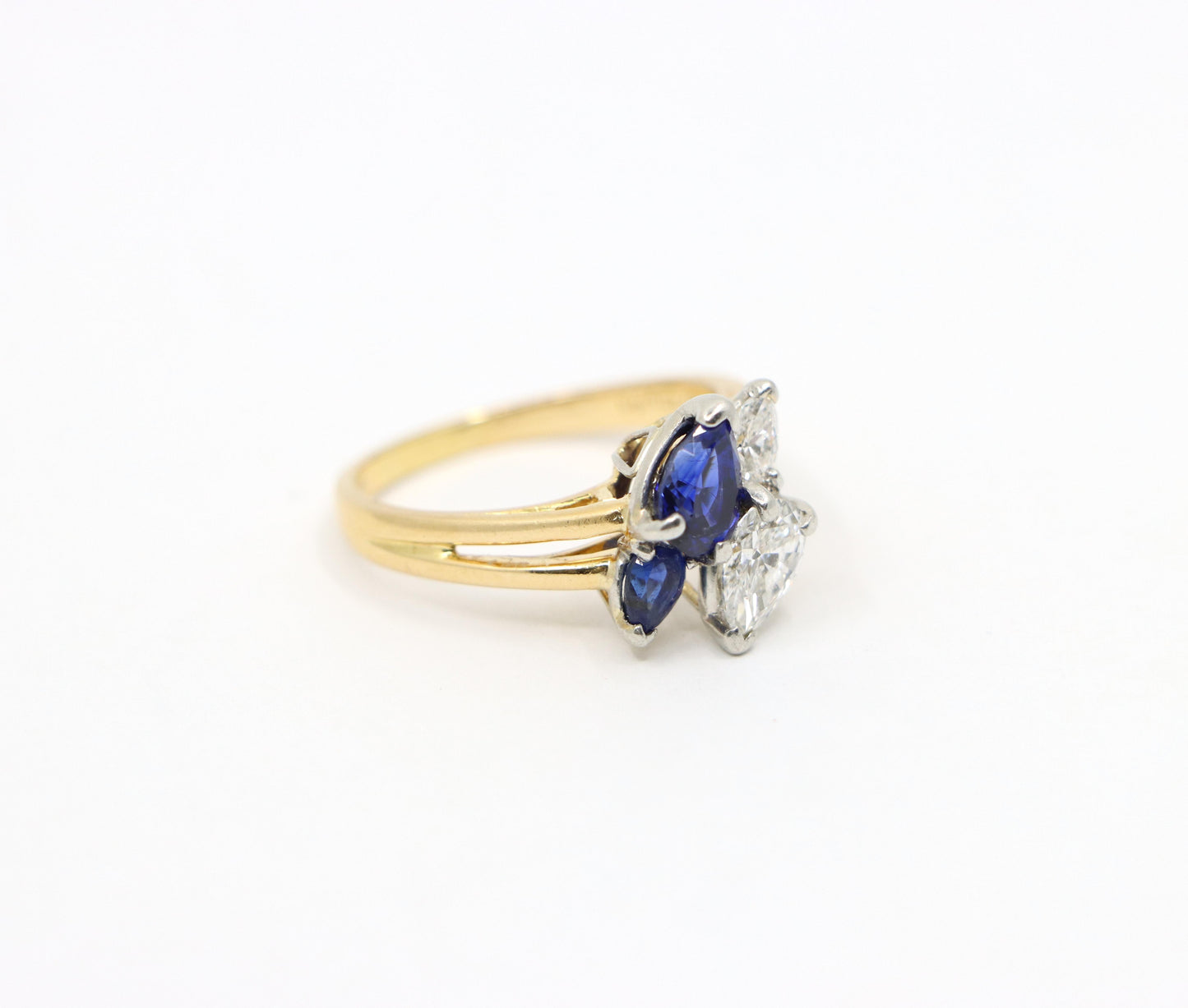 Oscar Heyman Diamonds Sapphire Toi Et Moi Ring
