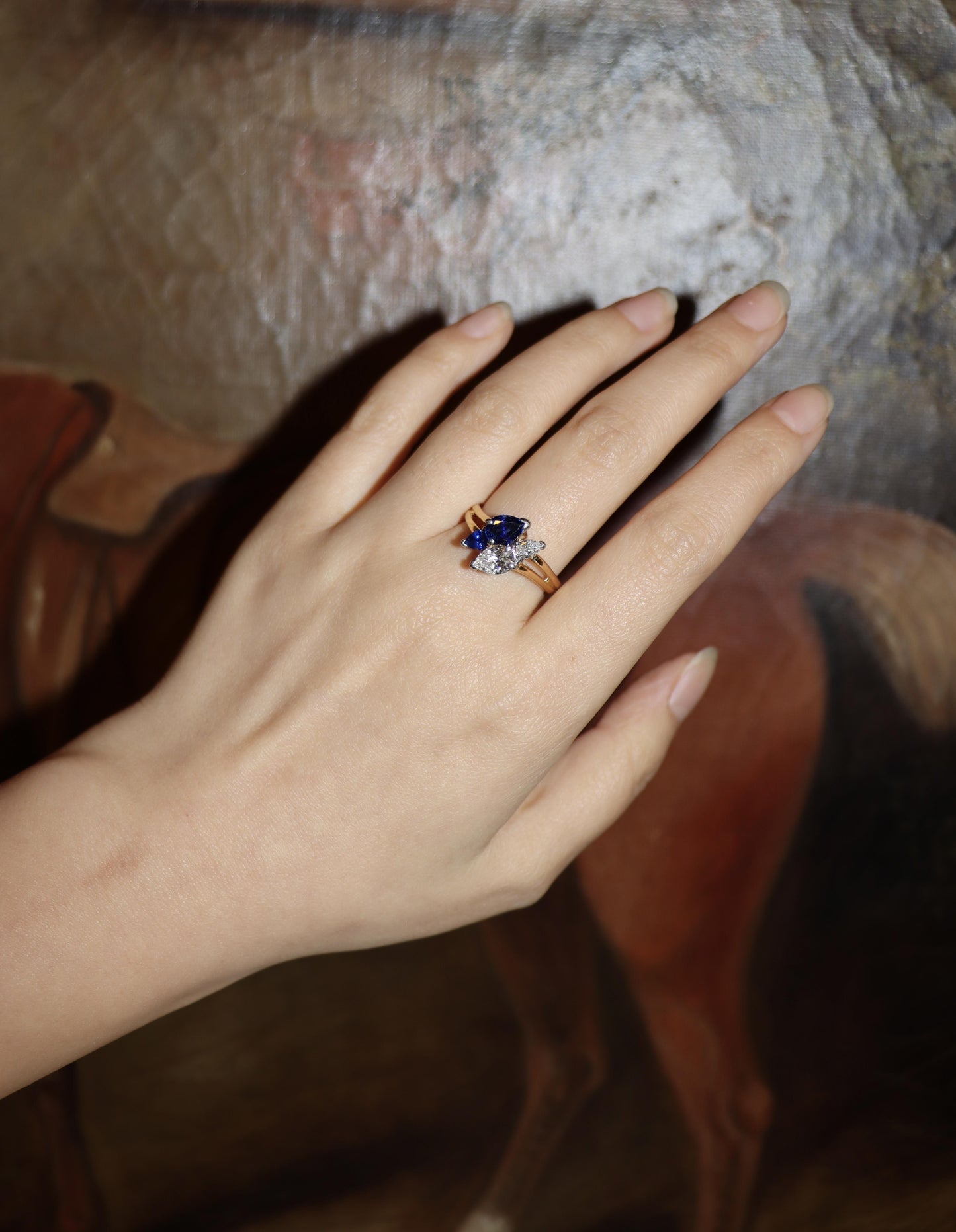 Oscar Heyman Diamonds Sapphire Toi Et Moi Ring