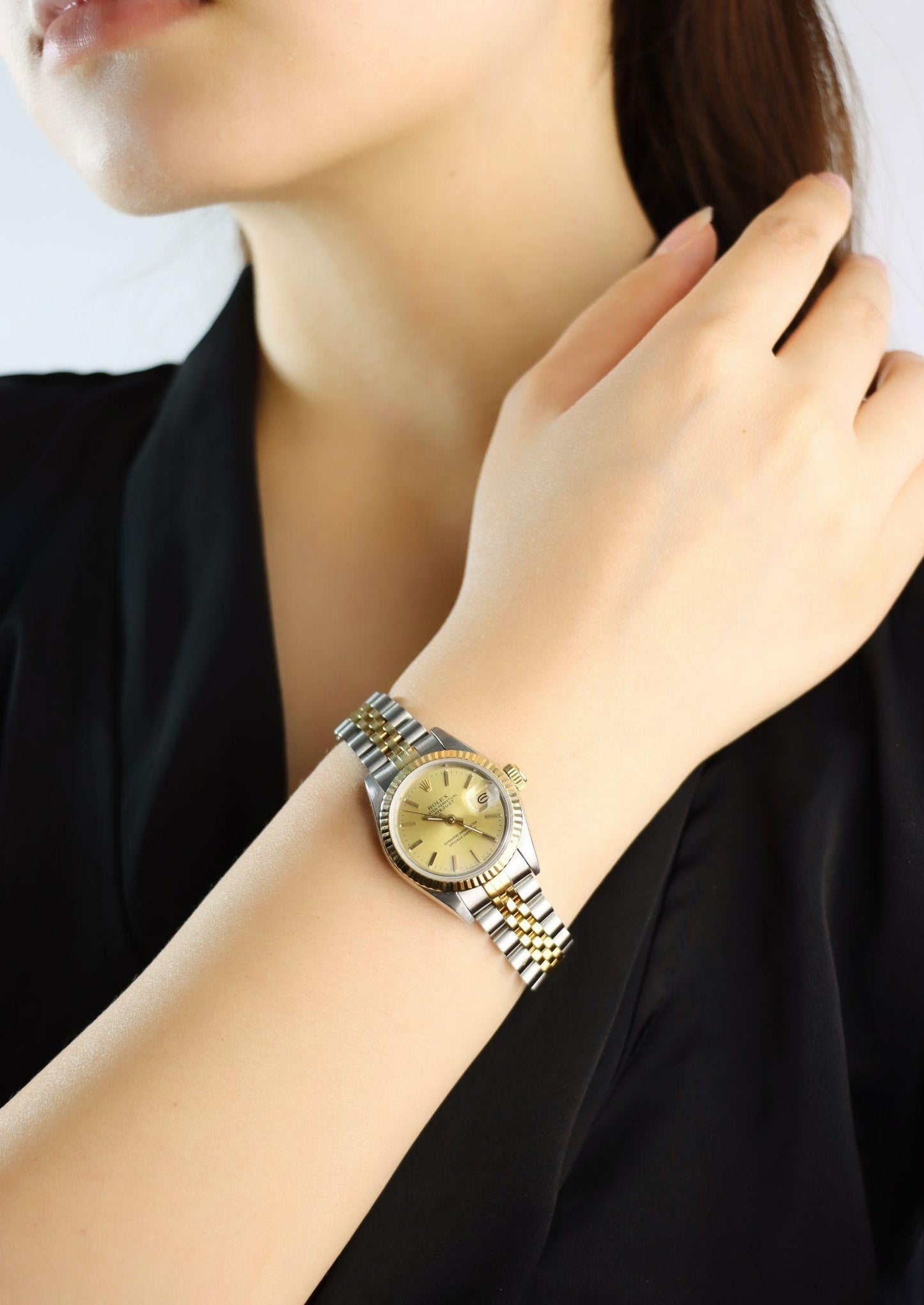 A Pair of Rolex 18K Gold Oyster Perpetual Datejust Gent's & Ladies Watch