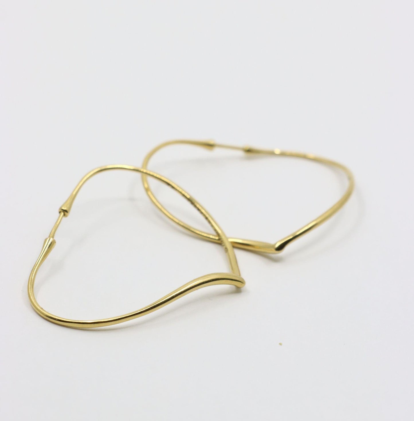 Tiffany & Co. Elsa Peretti 18K Gold Heart Shape Hoop Earrings