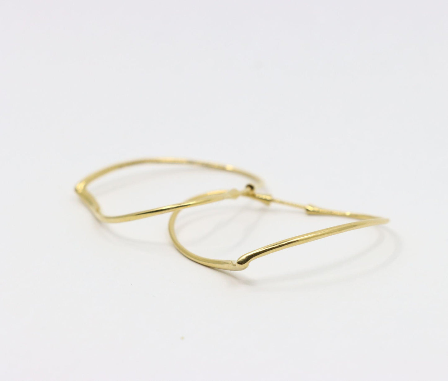 Tiffany & Co. Elsa Peretti 18K Gold Heart Shape Hoop Earrings