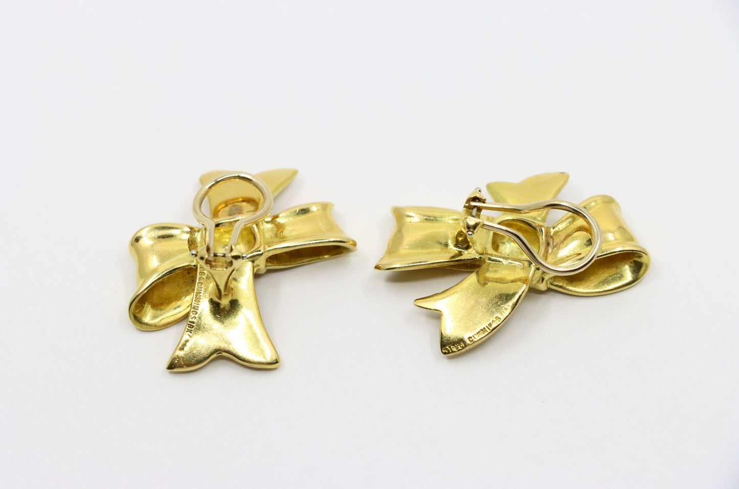 Angela Cummings 1984's 18K Gold Bow Tie Earrings