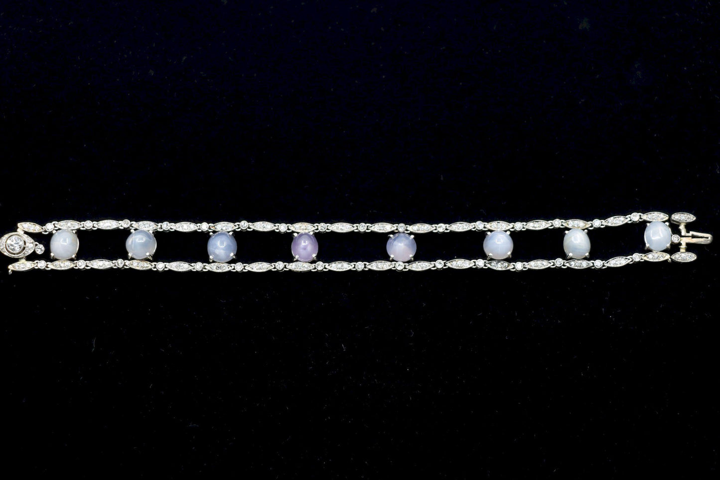 Vintage Tiffany & Co. Platinum Diamond Star Sapphire Bracelet
