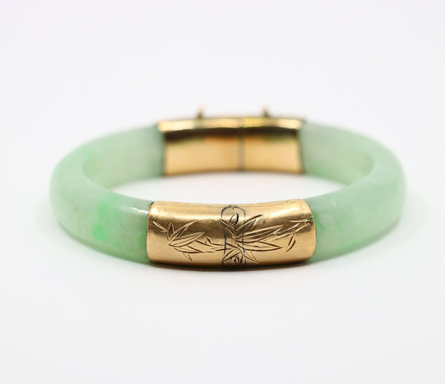 Vintage 14K Gold Jade Bracelet