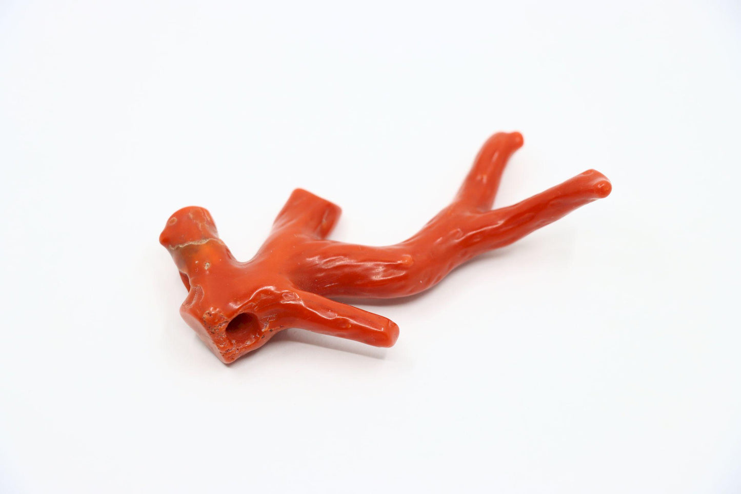 Natural Red Coral Branch Pendant