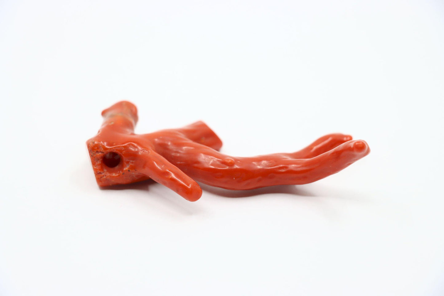 Natural Red Coral Branch Pendant
