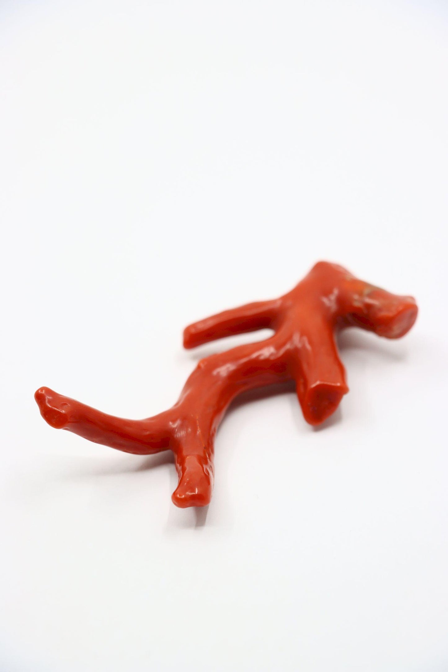 Natural Red Coral Branch Pendant