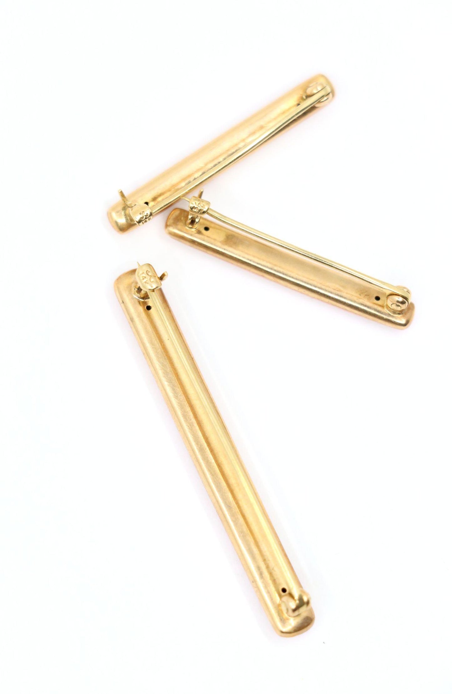 Vintage Tiffany & Co. 14K Gold Pink Enamel Pearl Brooch Set