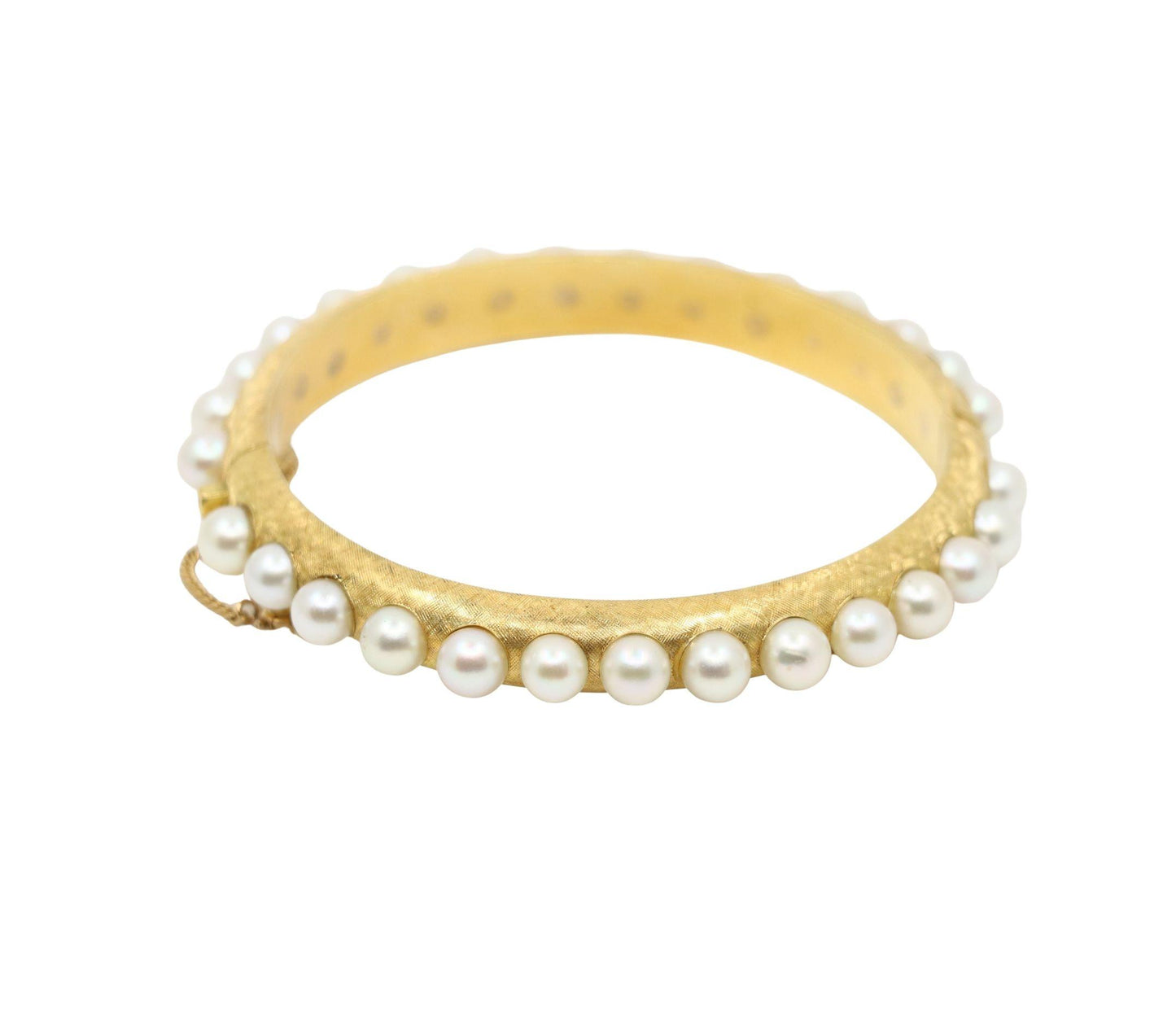 Vintage 18K Gold Pearl Bracelet