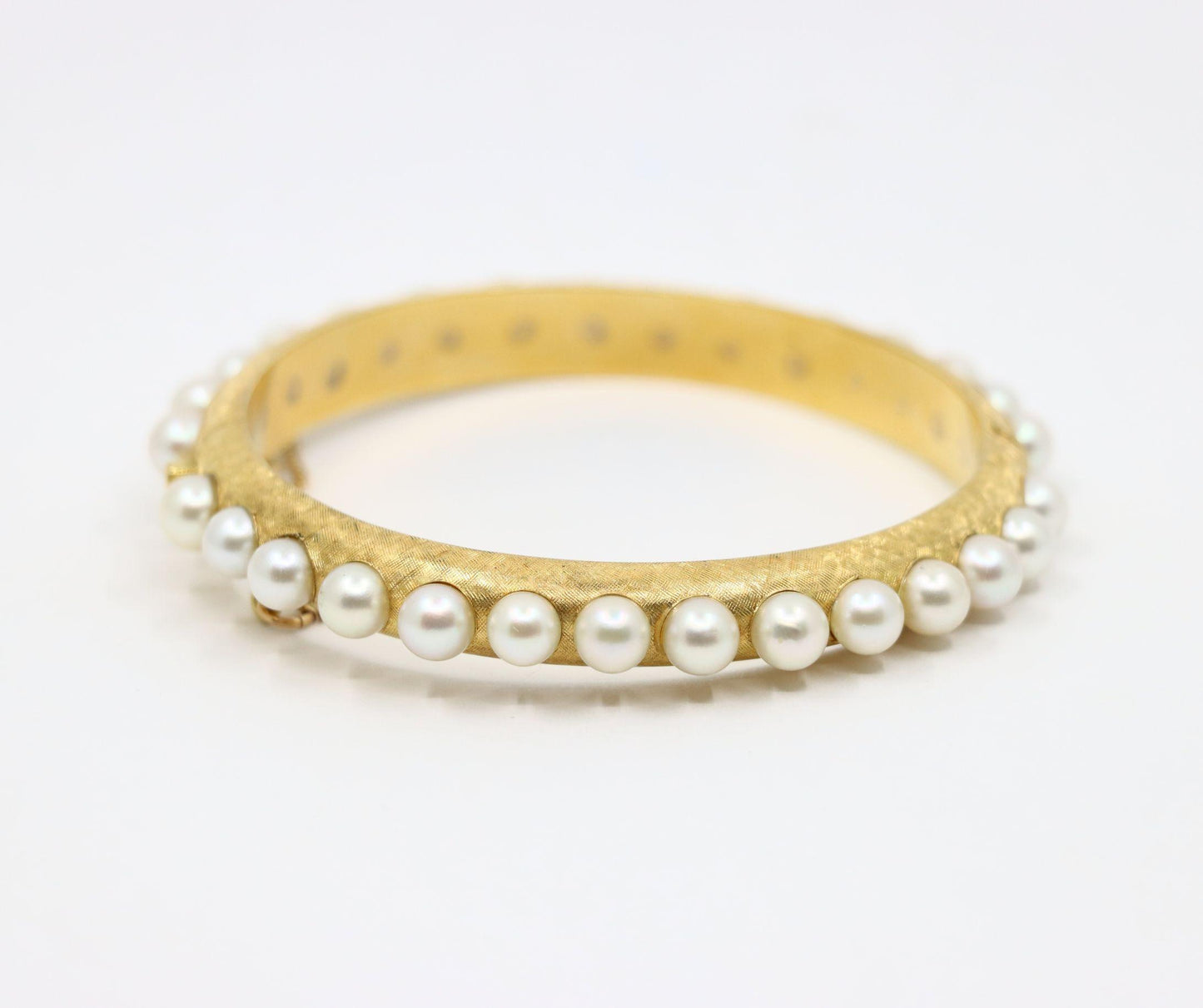Vintage 18K Gold Pearl Bracelet