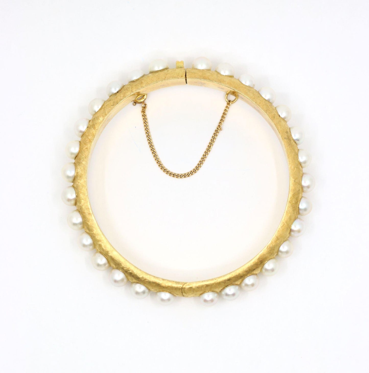 Vintage 18K Gold Pearl Bracelet