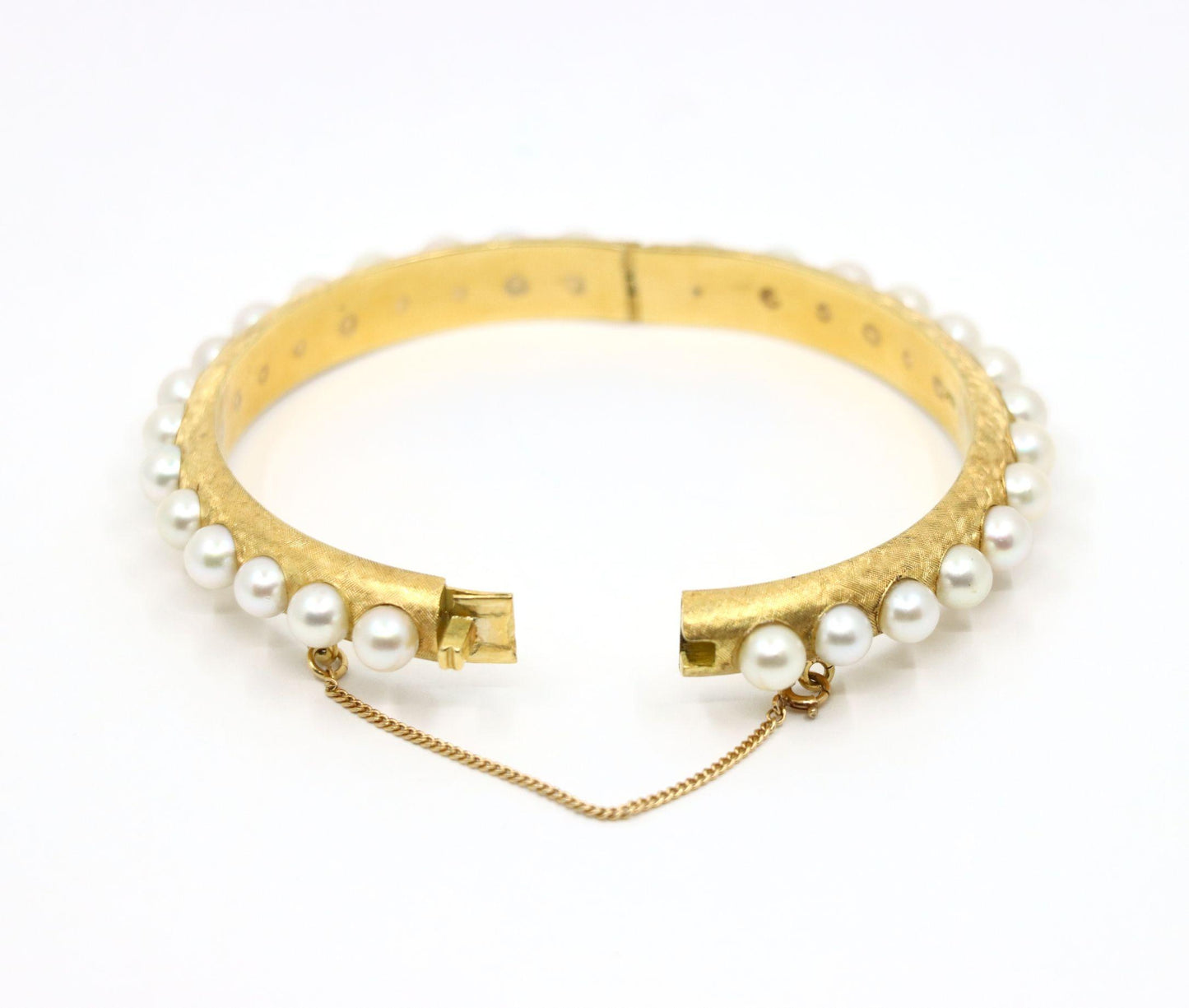 Vintage 18K Gold Pearl Bracelet